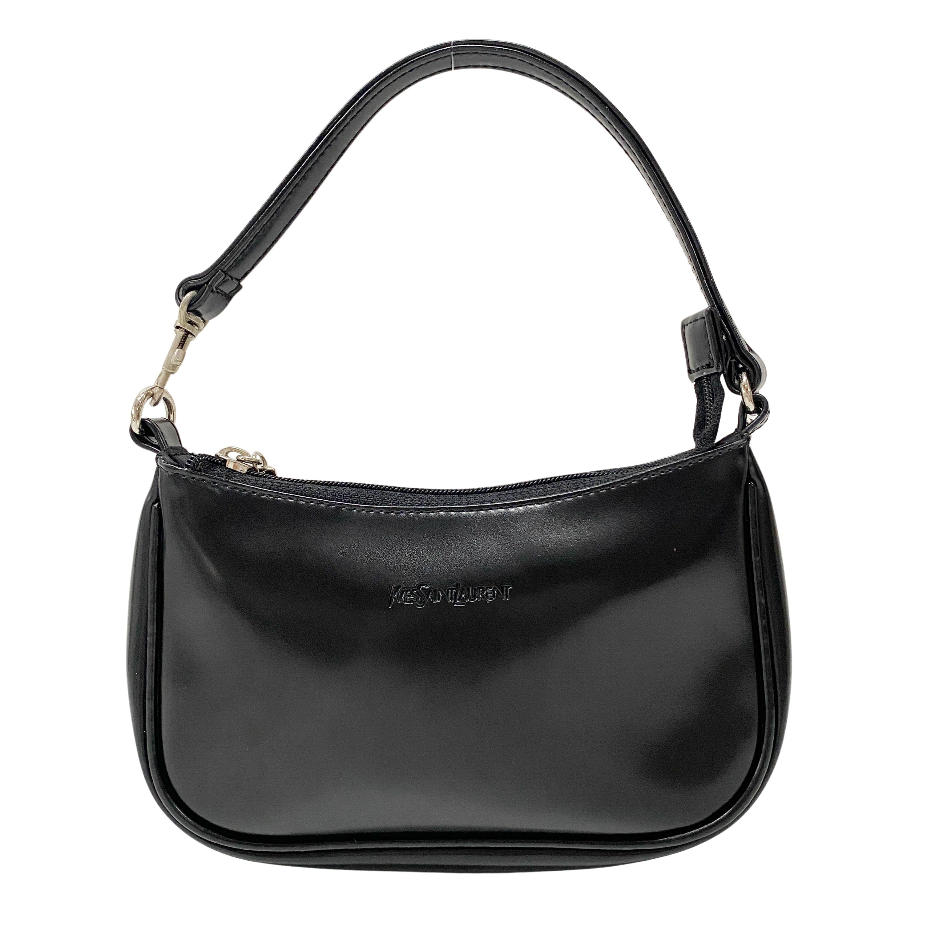 Mini Black Patent Leather Shoulder Bag