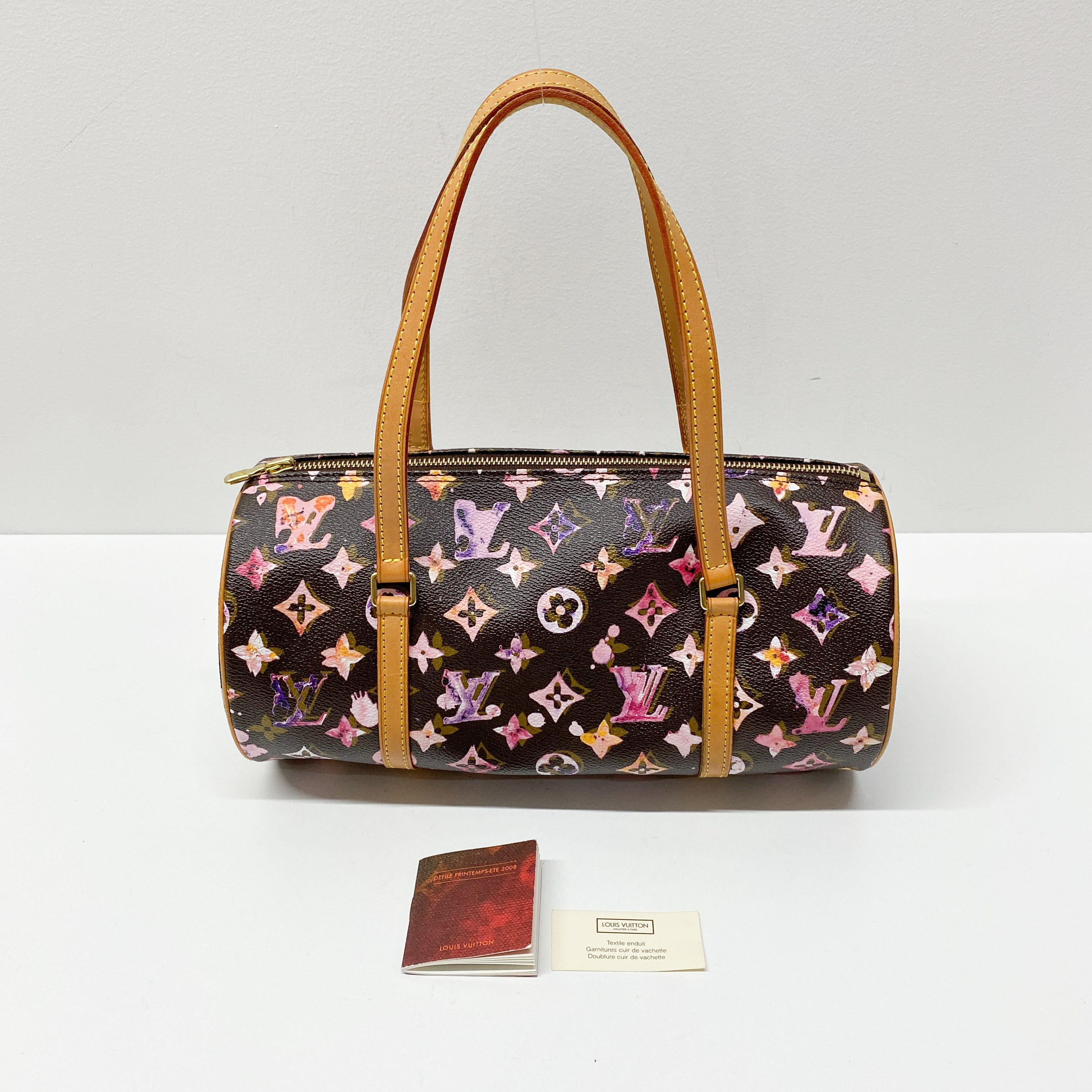 Papillon Watercolour Monogram Brown Canvas Shoulder Bag