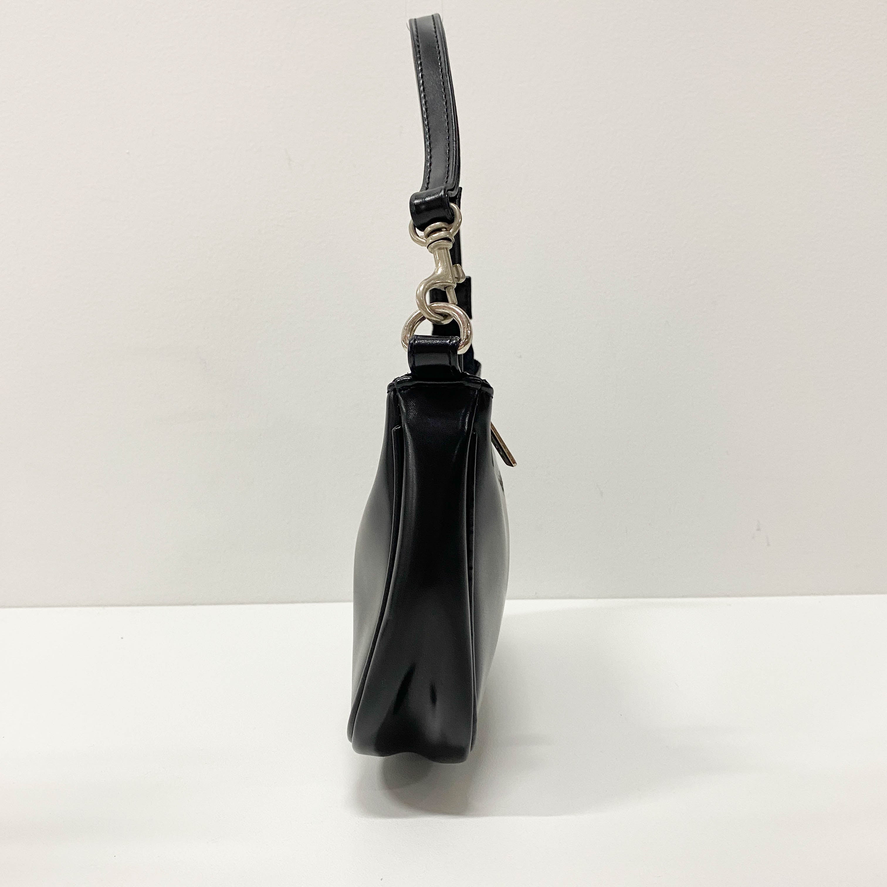 Mini Black Patent Leather Shoulder Bag