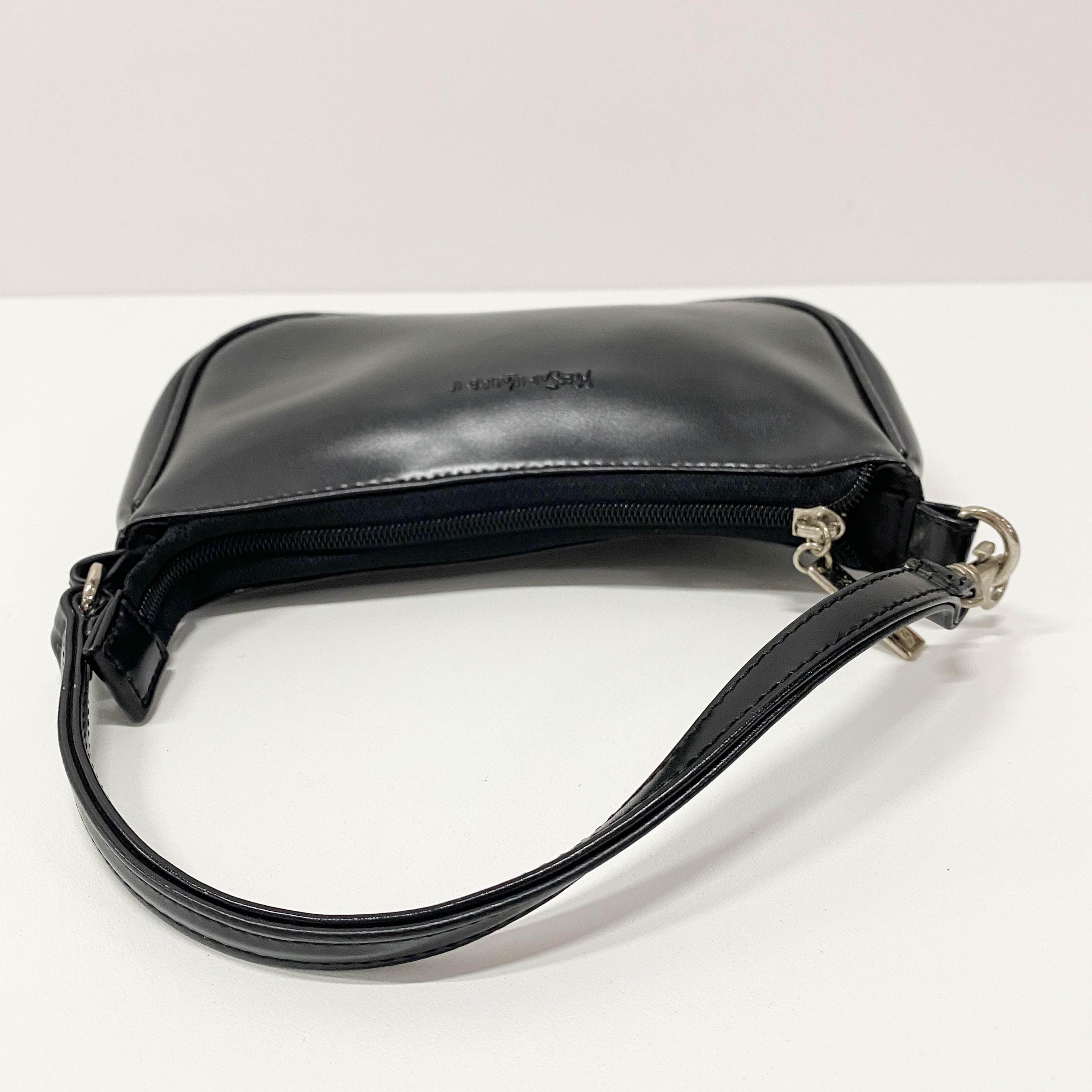 Mini Black Patent Leather Shoulder Bag