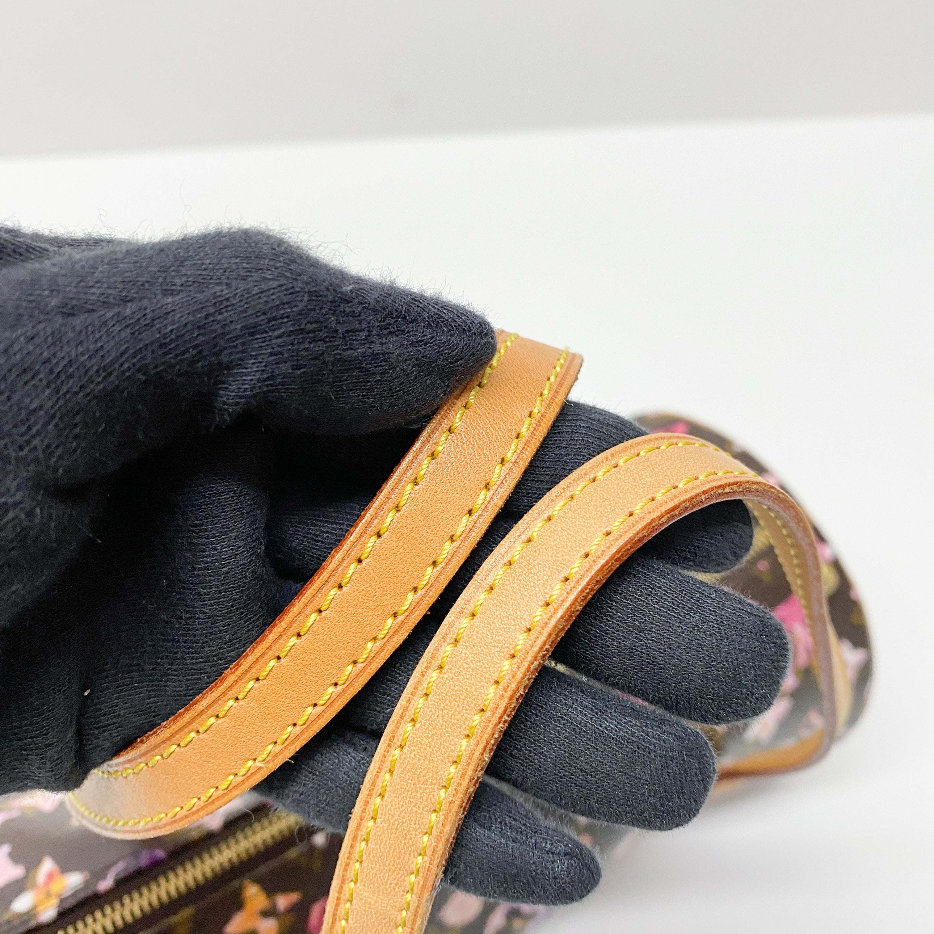 Papillon Watercolour Monogram Brown Canvas Shoulder Bag