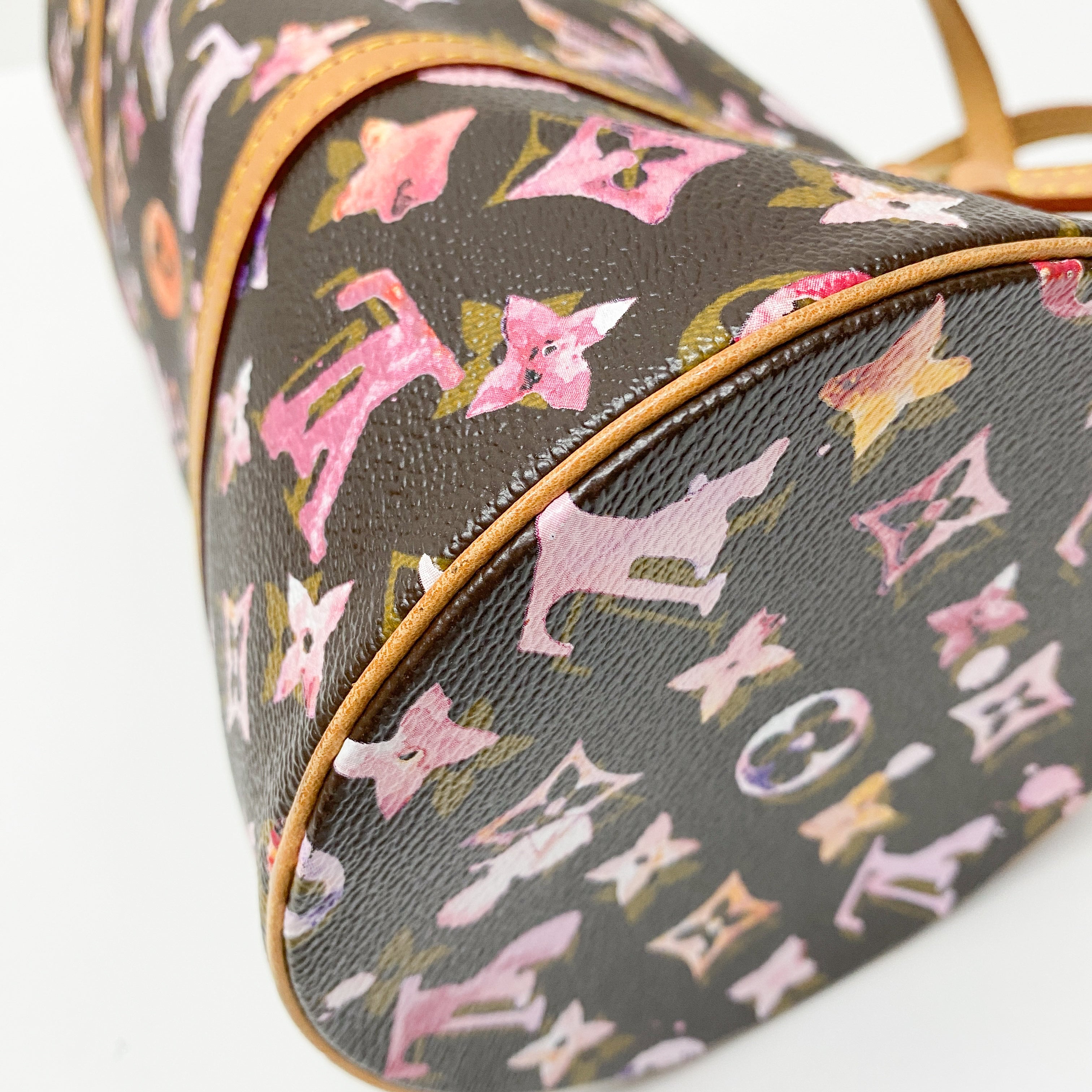 Papillon Watercolour Monogram Brown Canvas Shoulder Bag