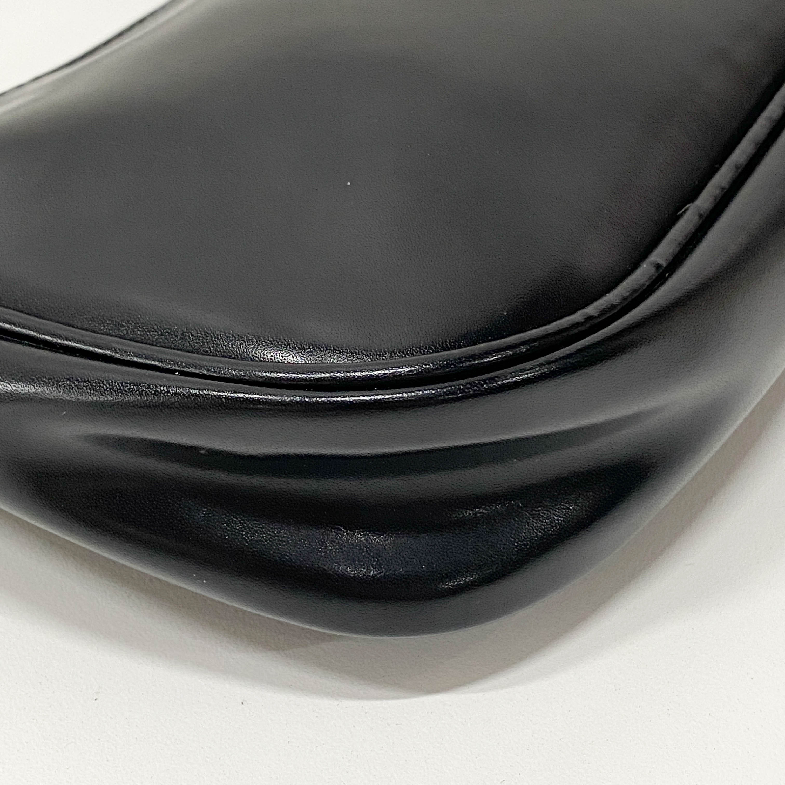 Mini Black Patent Leather Shoulder Bag