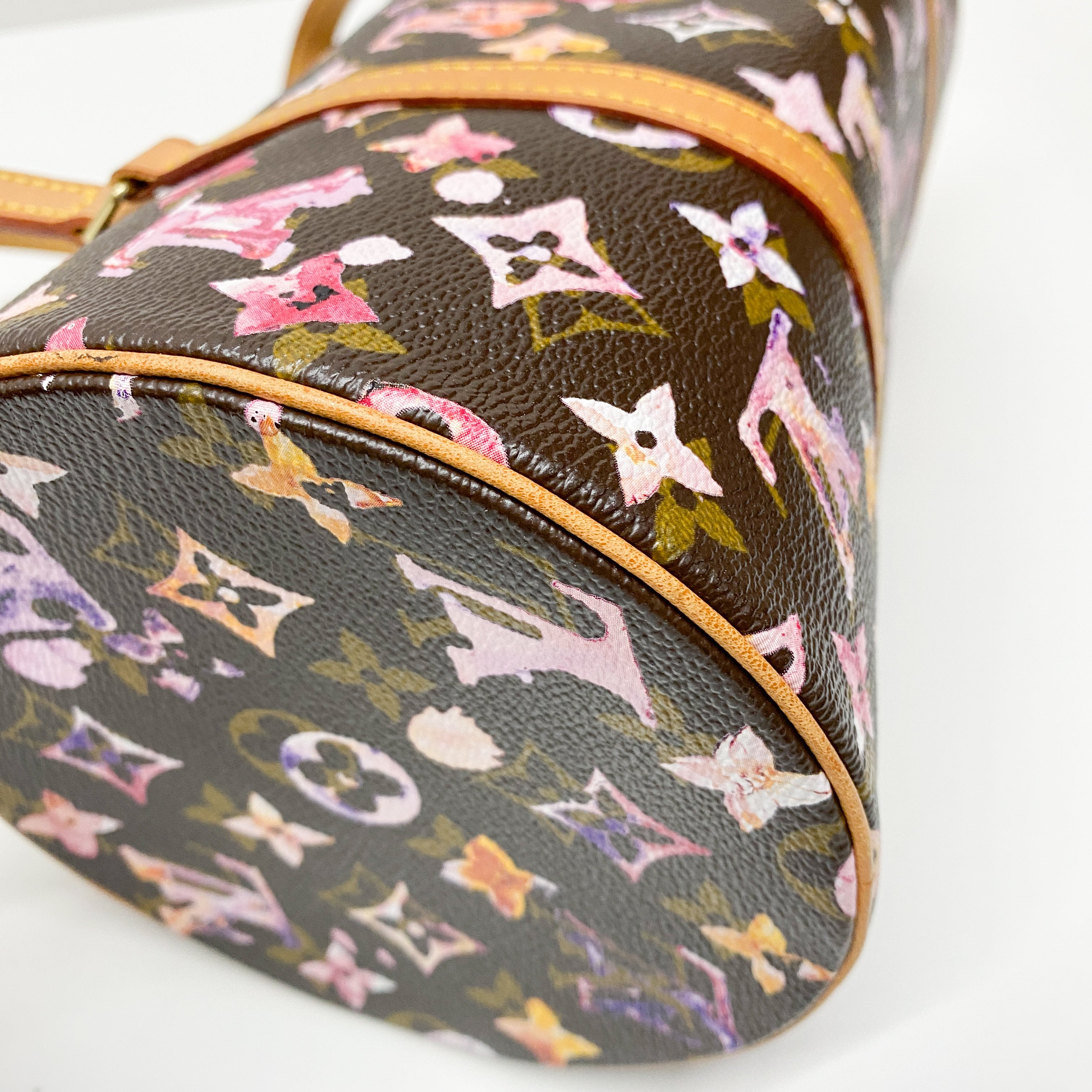 Papillon Watercolour Monogram Brown Canvas Shoulder Bag