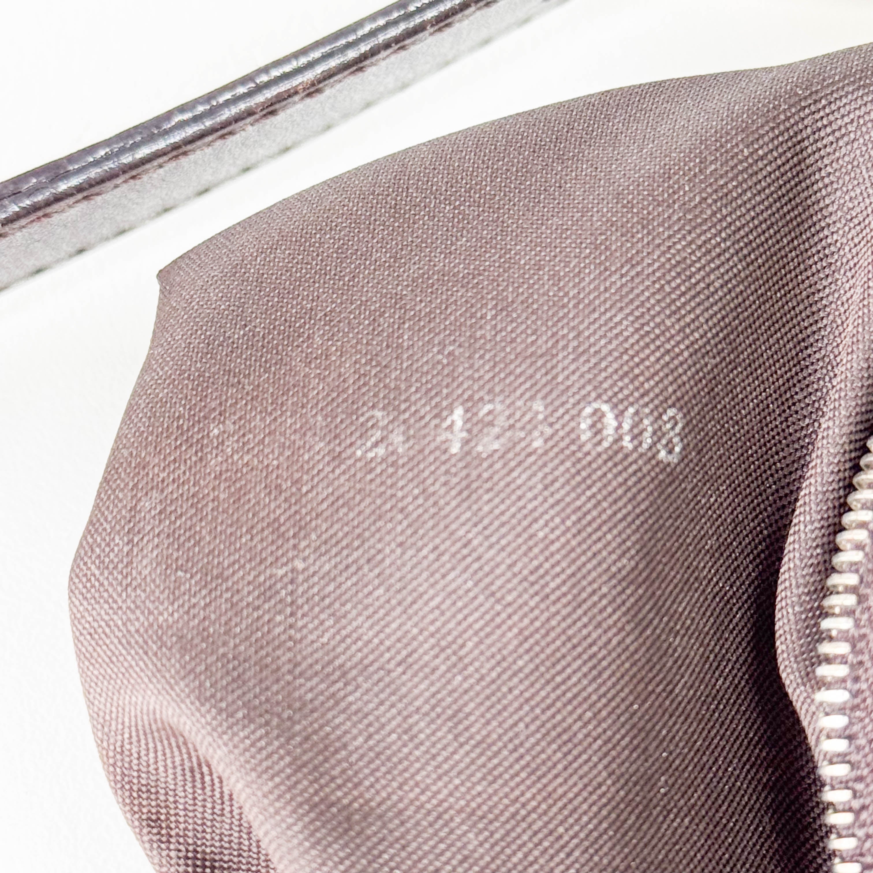 Zucca Baguette Brown Canvas Shoulder Bag