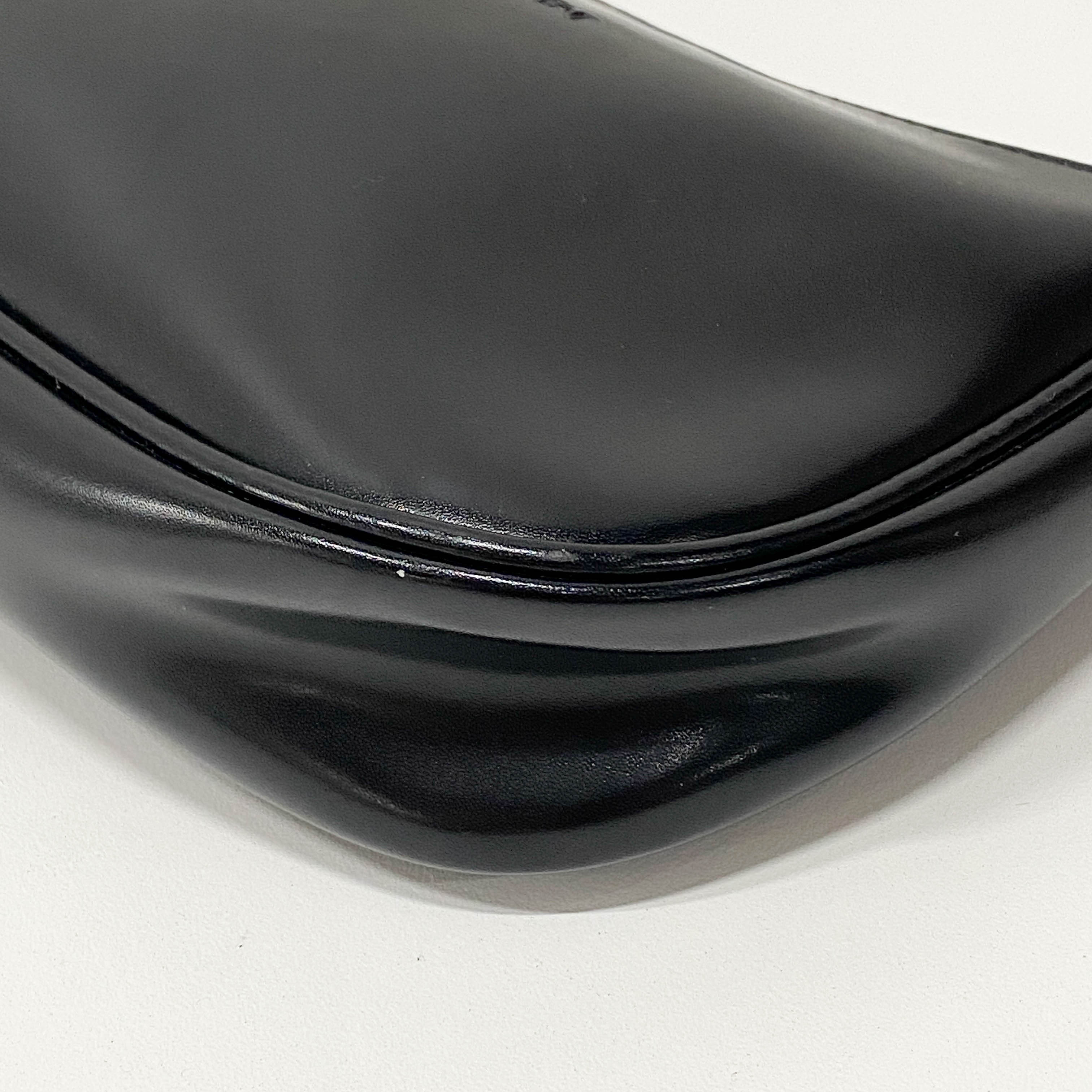 Mini Black Patent Leather Shoulder Bag