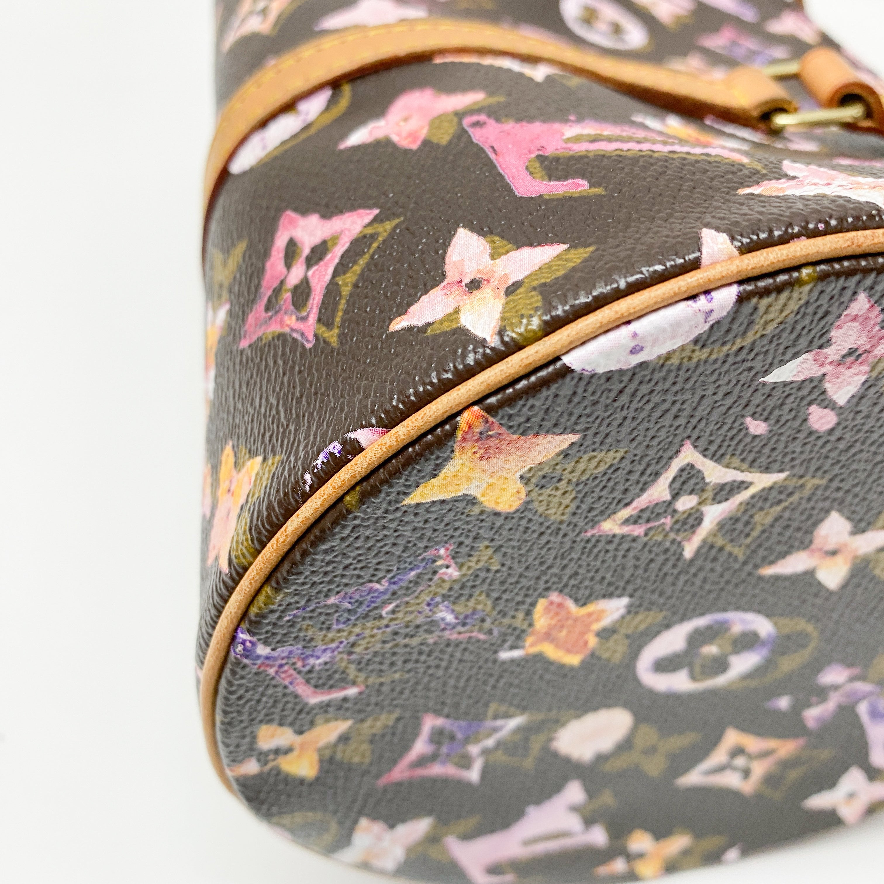 Papillon Watercolour Monogram Brown Canvas Shoulder Bag