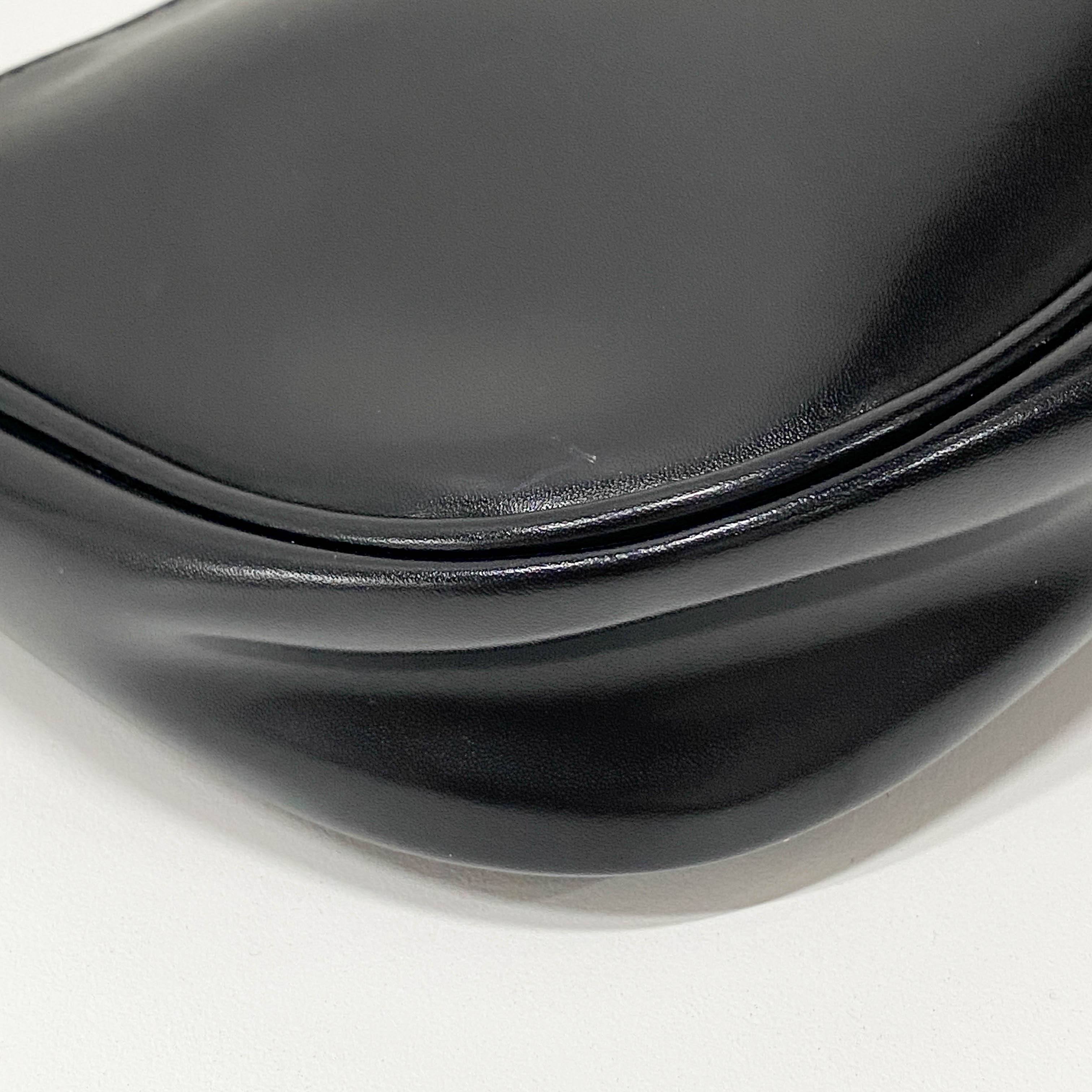 Mini Black Patent Leather Shoulder Bag