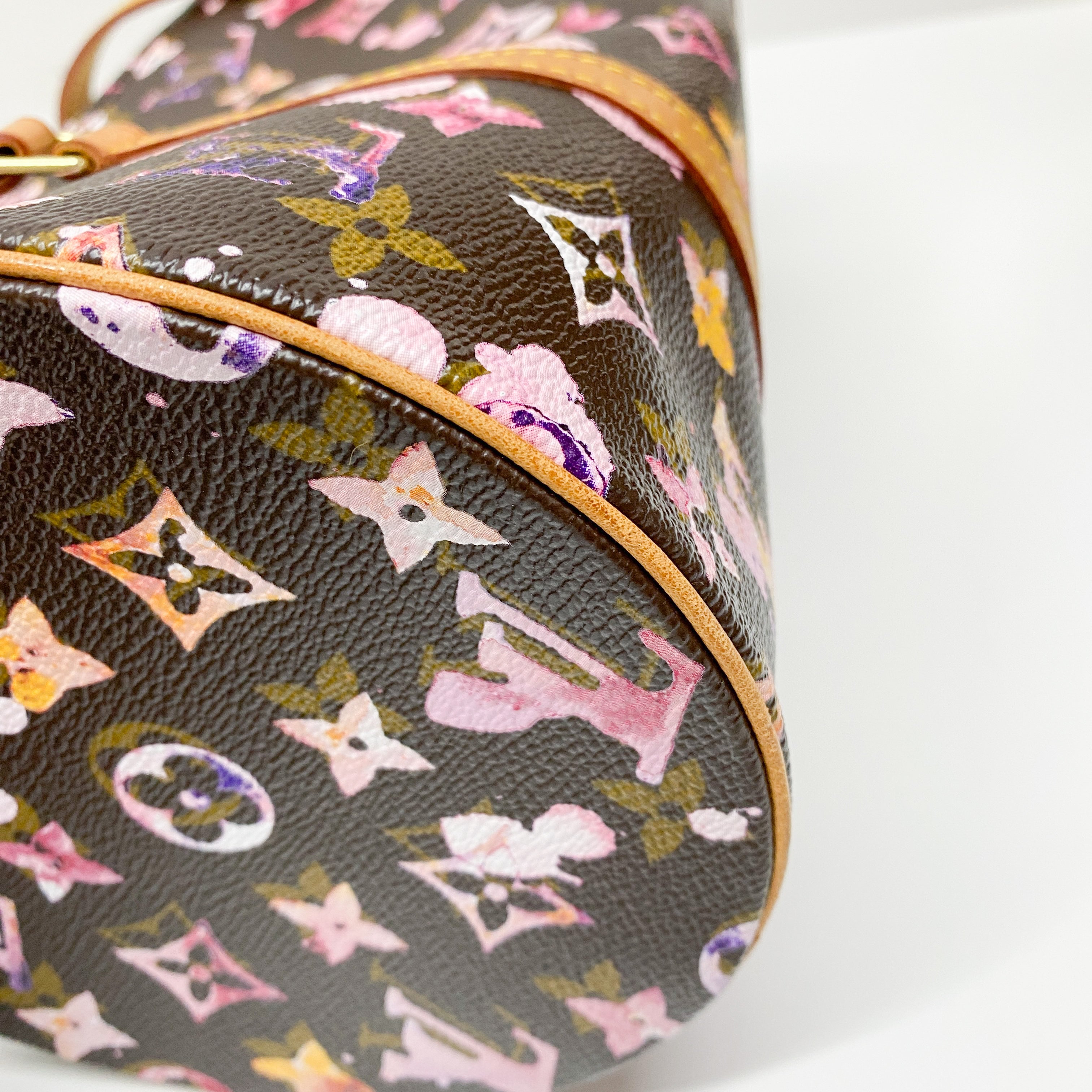 Papillon Watercolour Monogram Brown Canvas Shoulder Bag