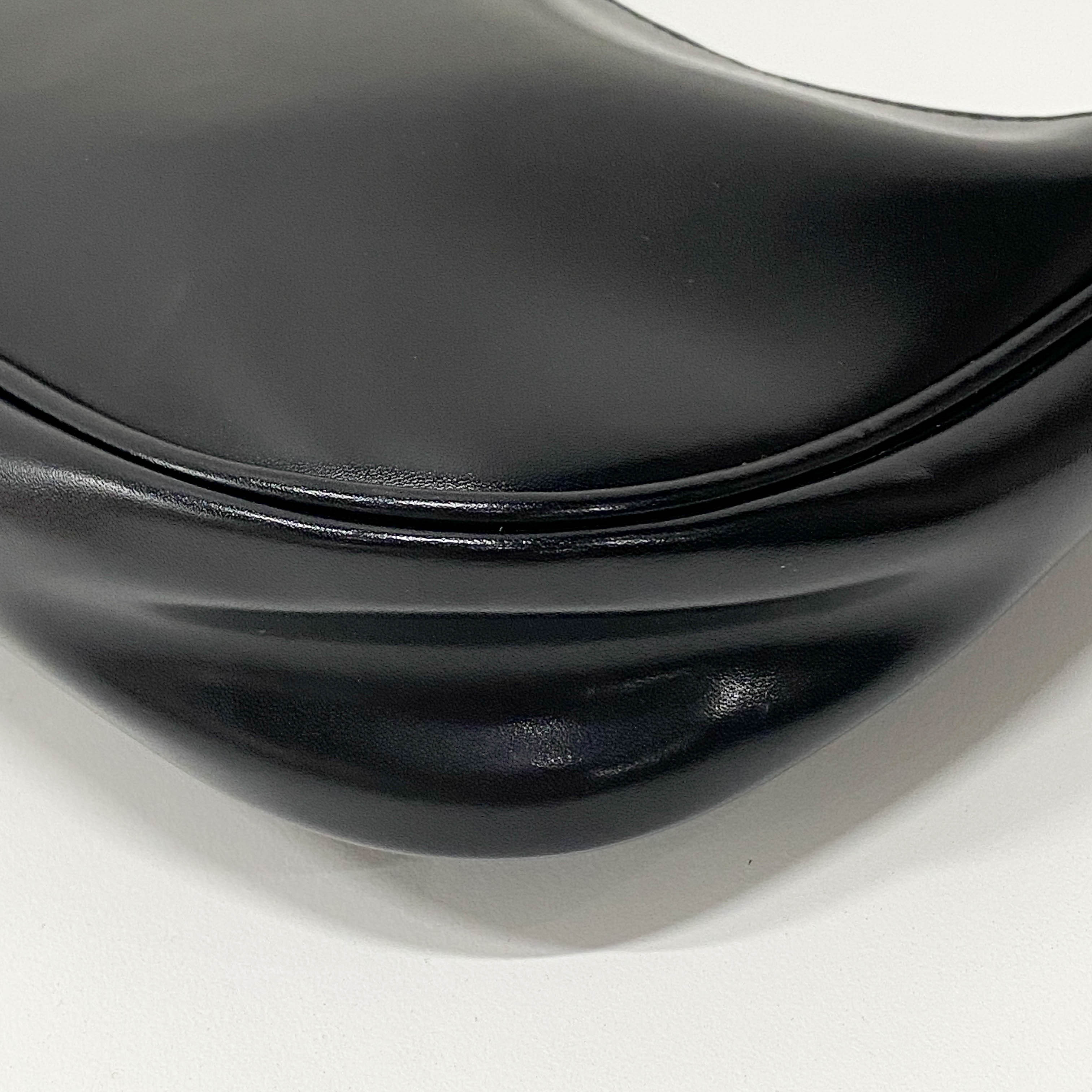 Mini Black Patent Leather Shoulder Bag