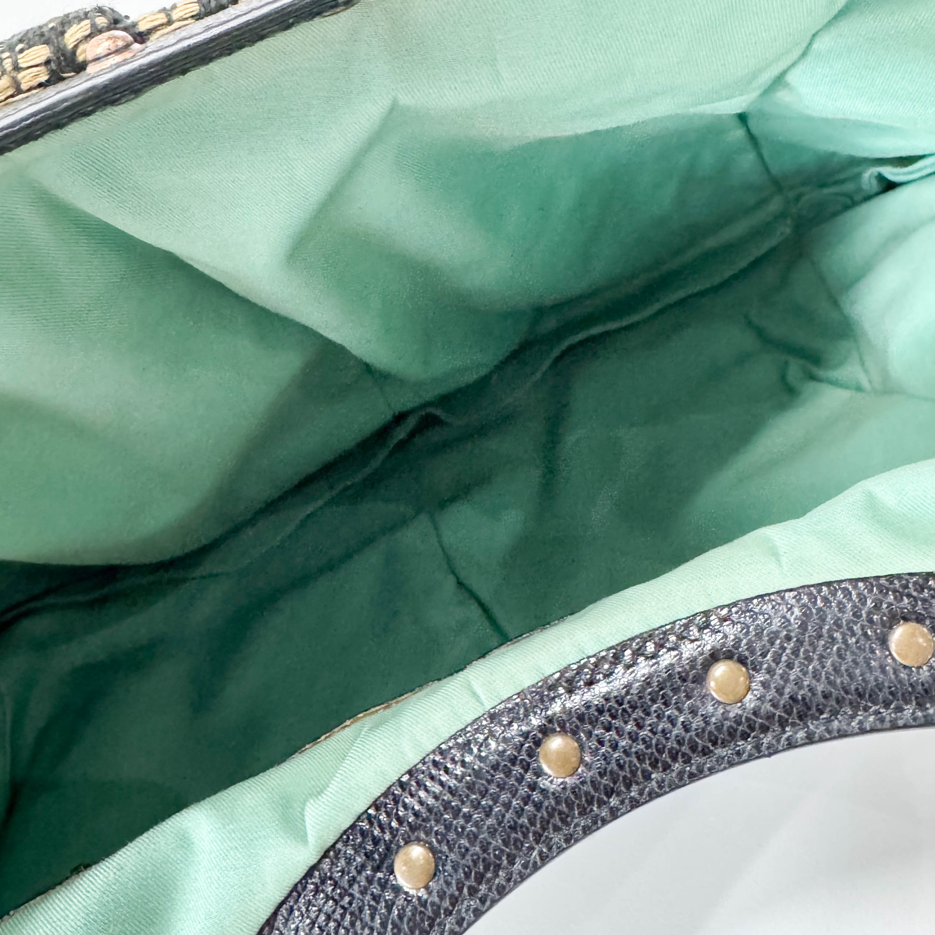 Bamboo Multi-colour Floral Embroidery Cotton Bag