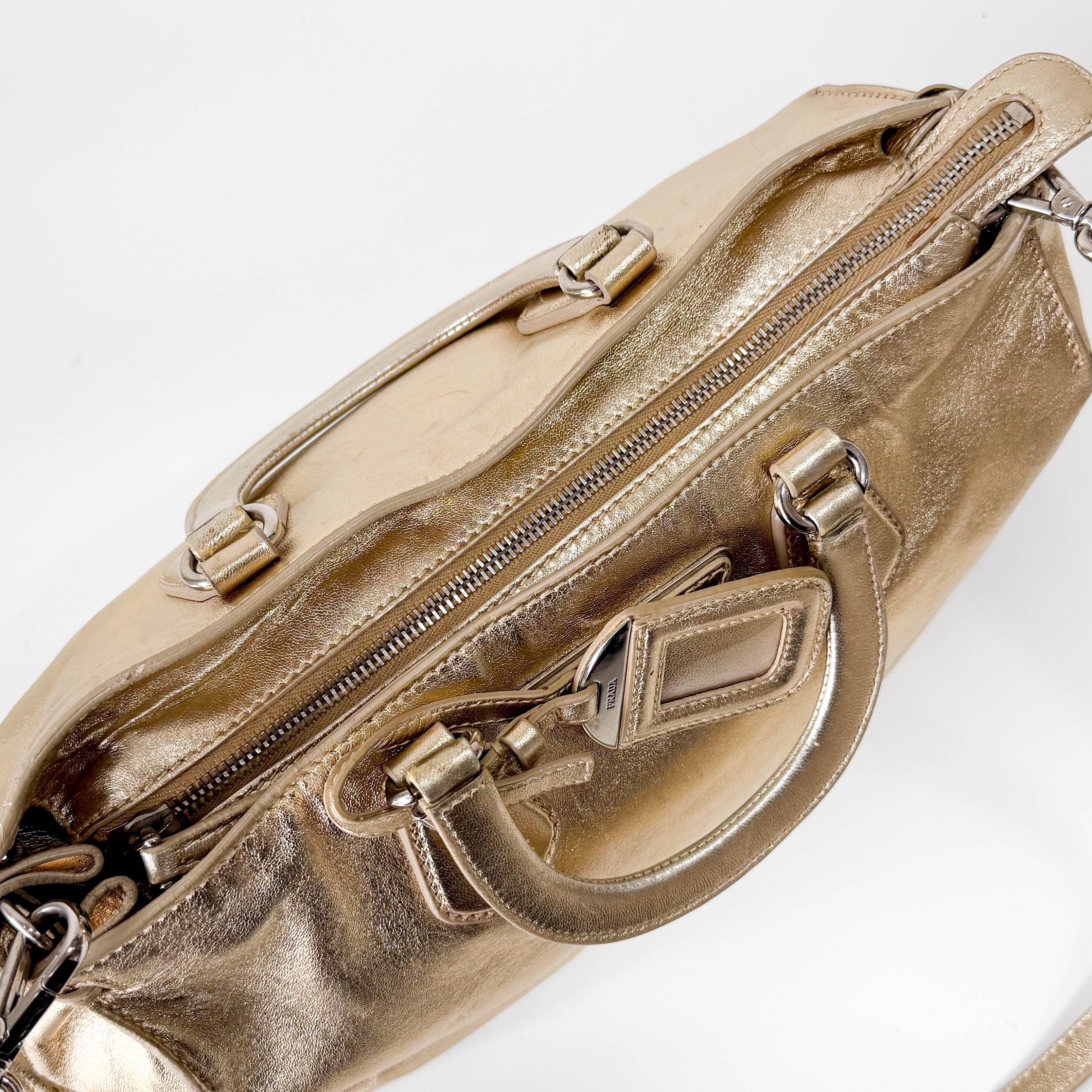 Gold Leather Handbag