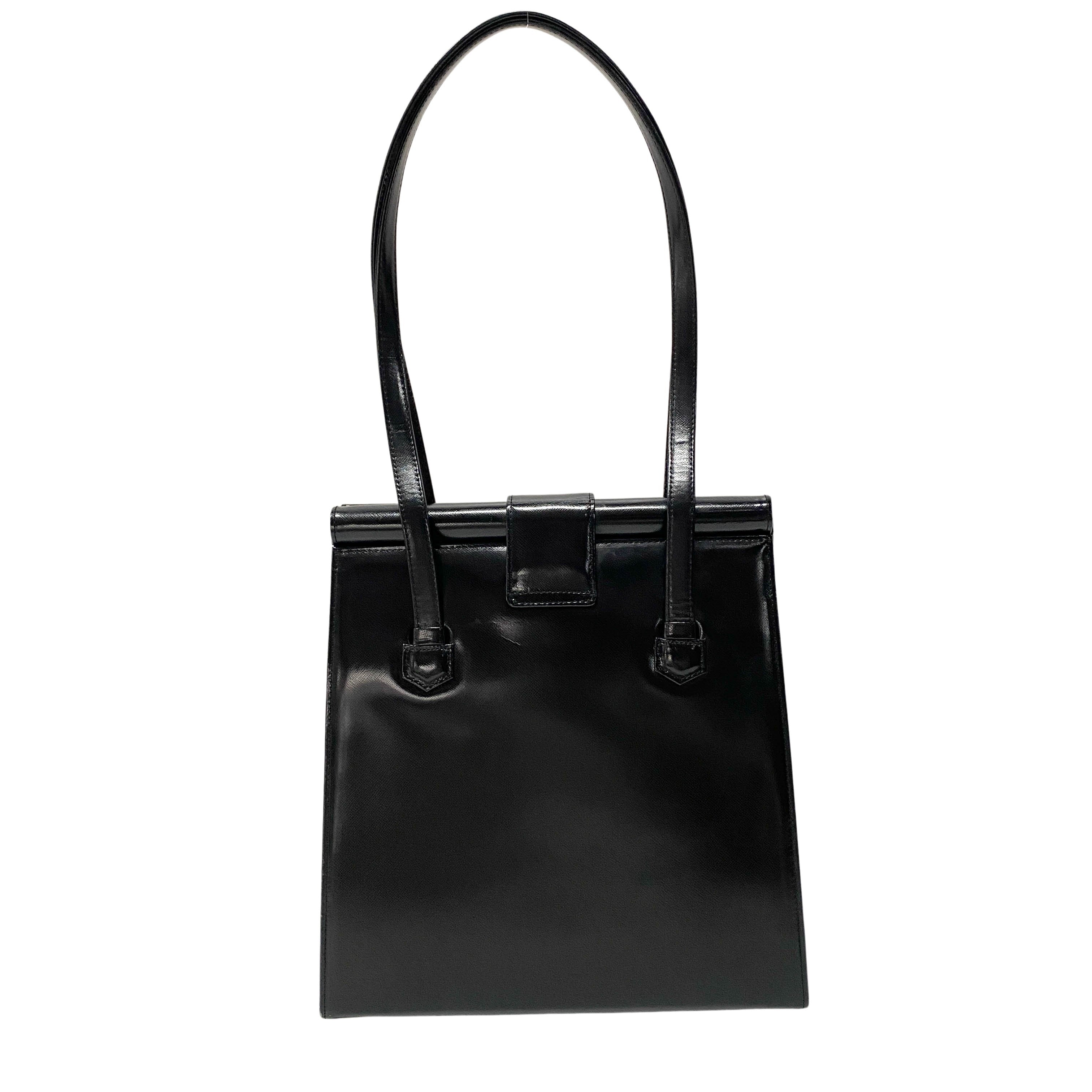 Black Leather Shoulder Bag