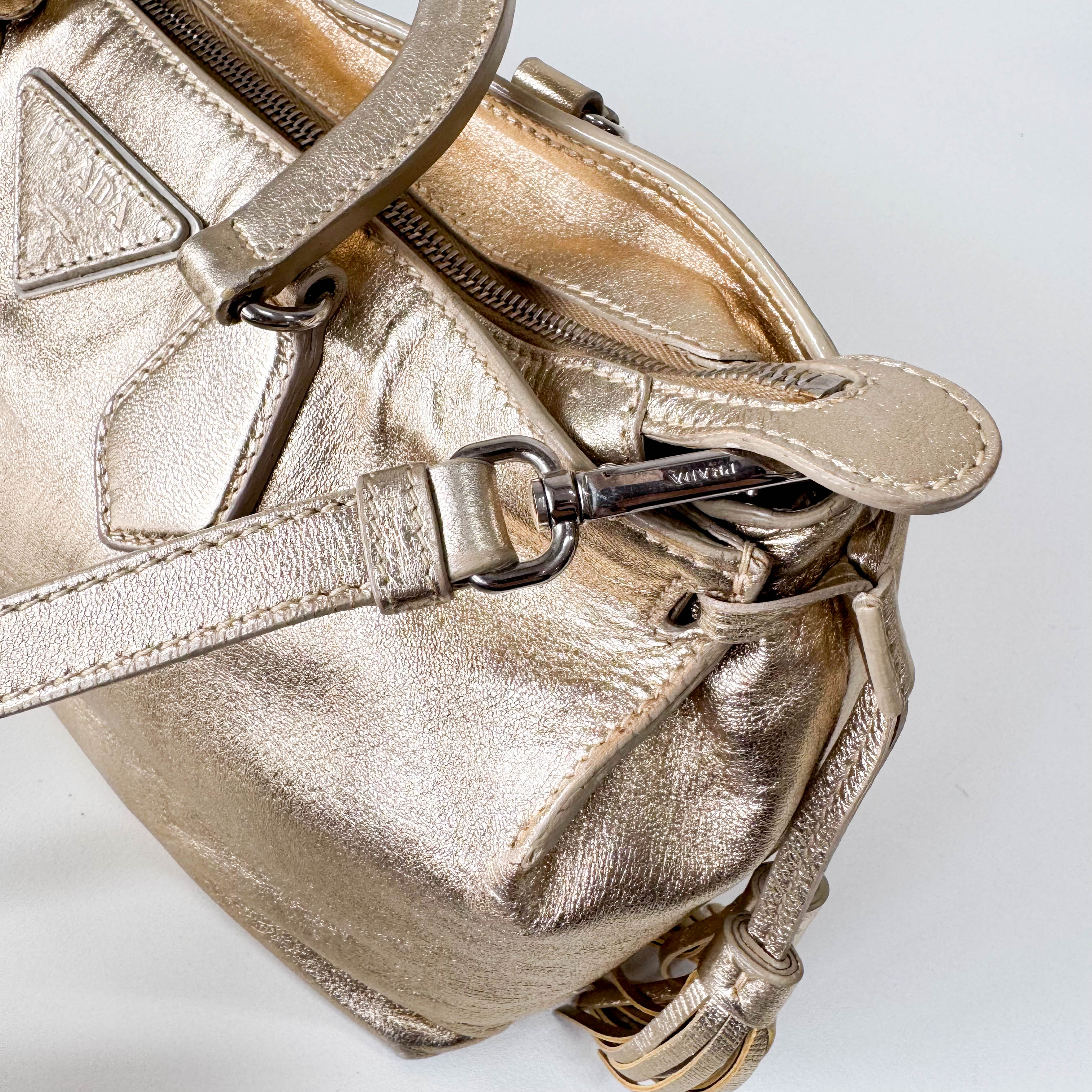 Gold Leather Handbag