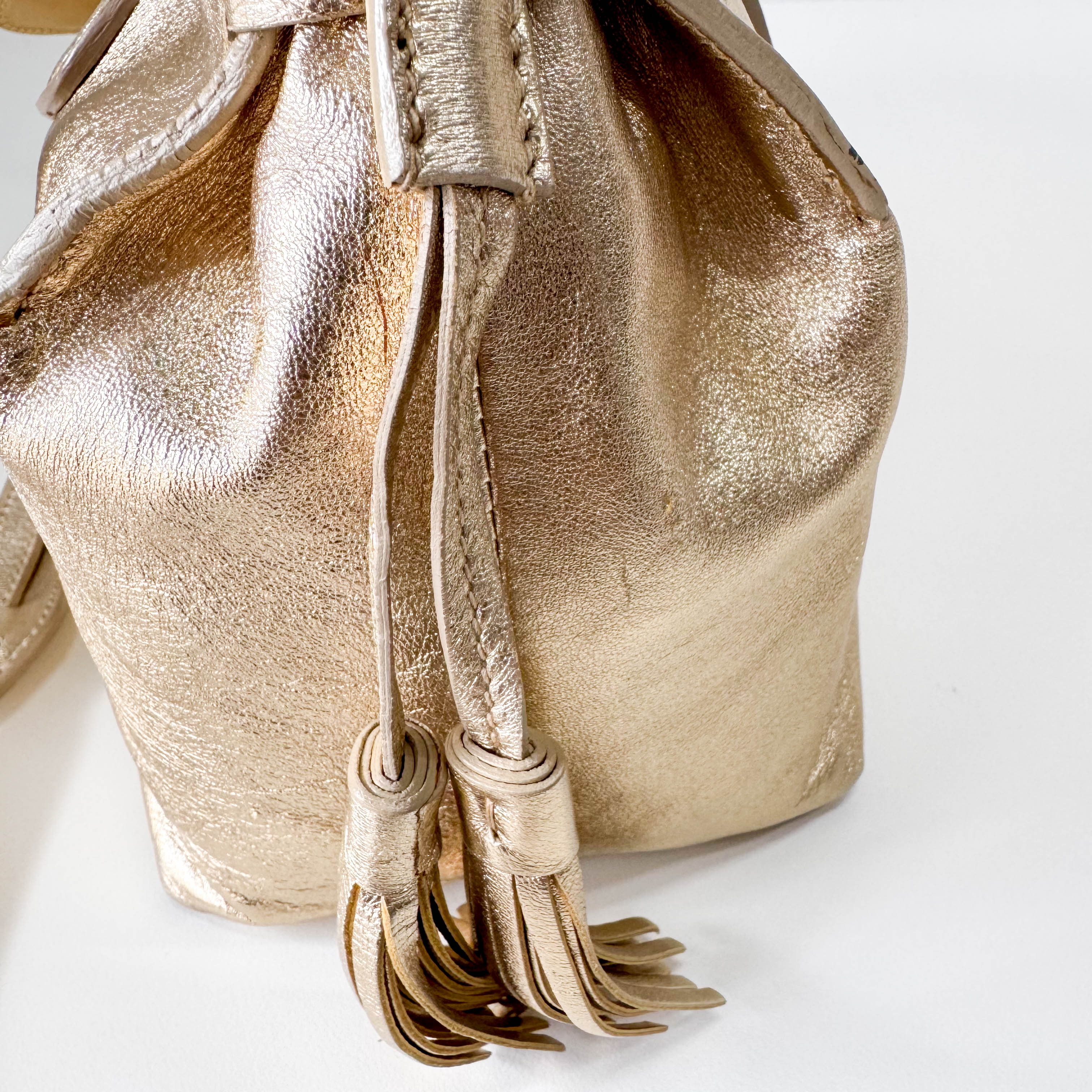 Gold Leather Handbag