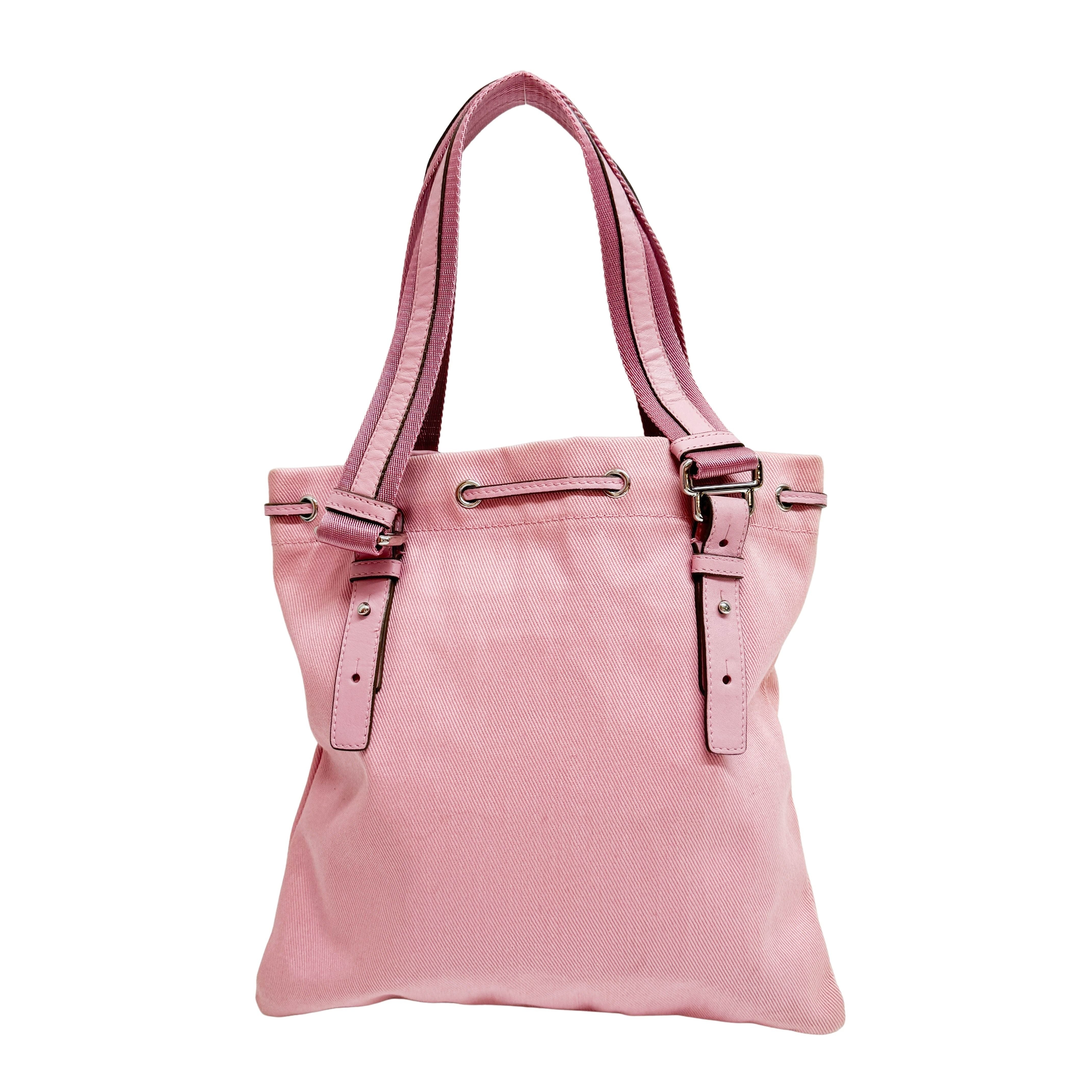 Pink Canvas Tote Bag