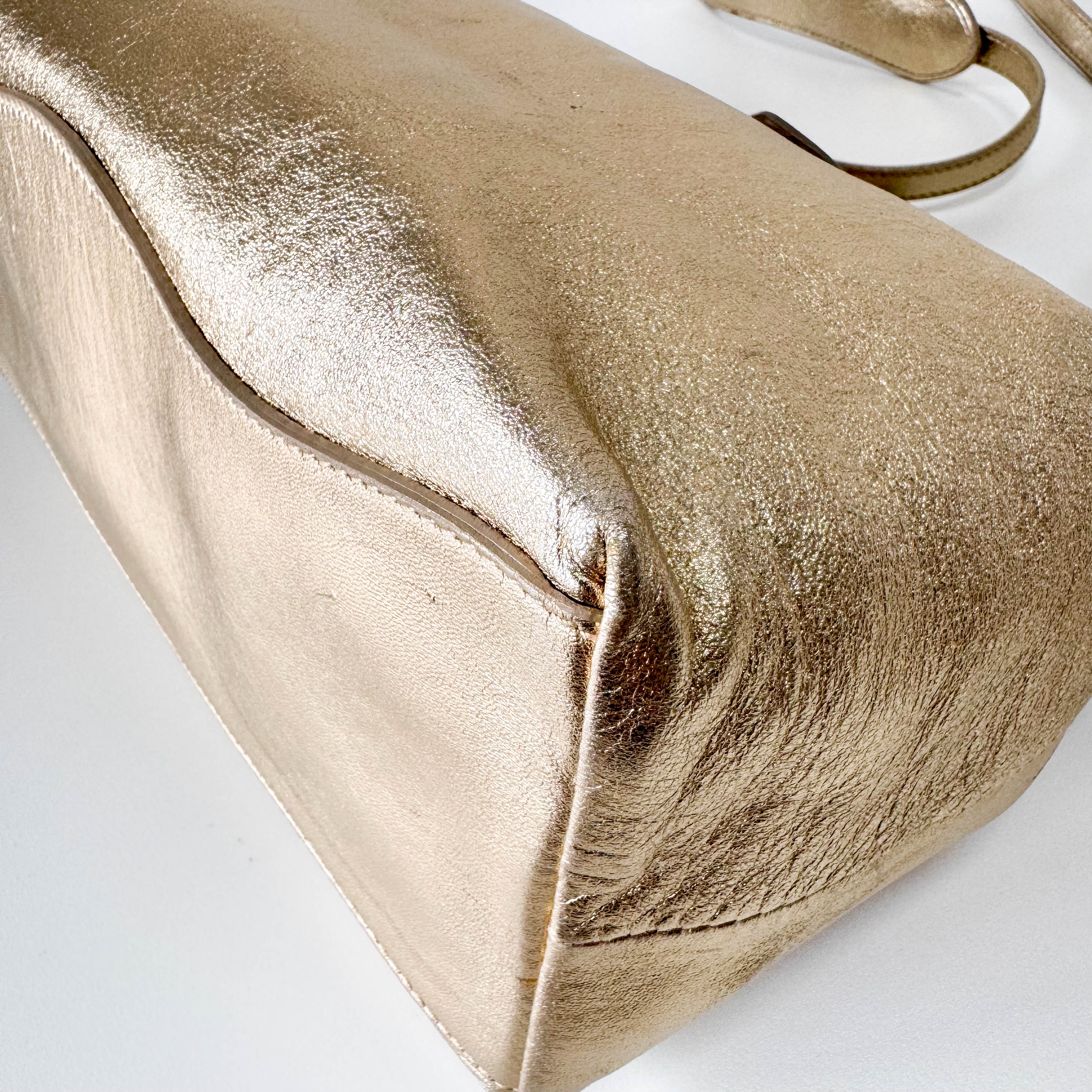 Gold Leather Handbag