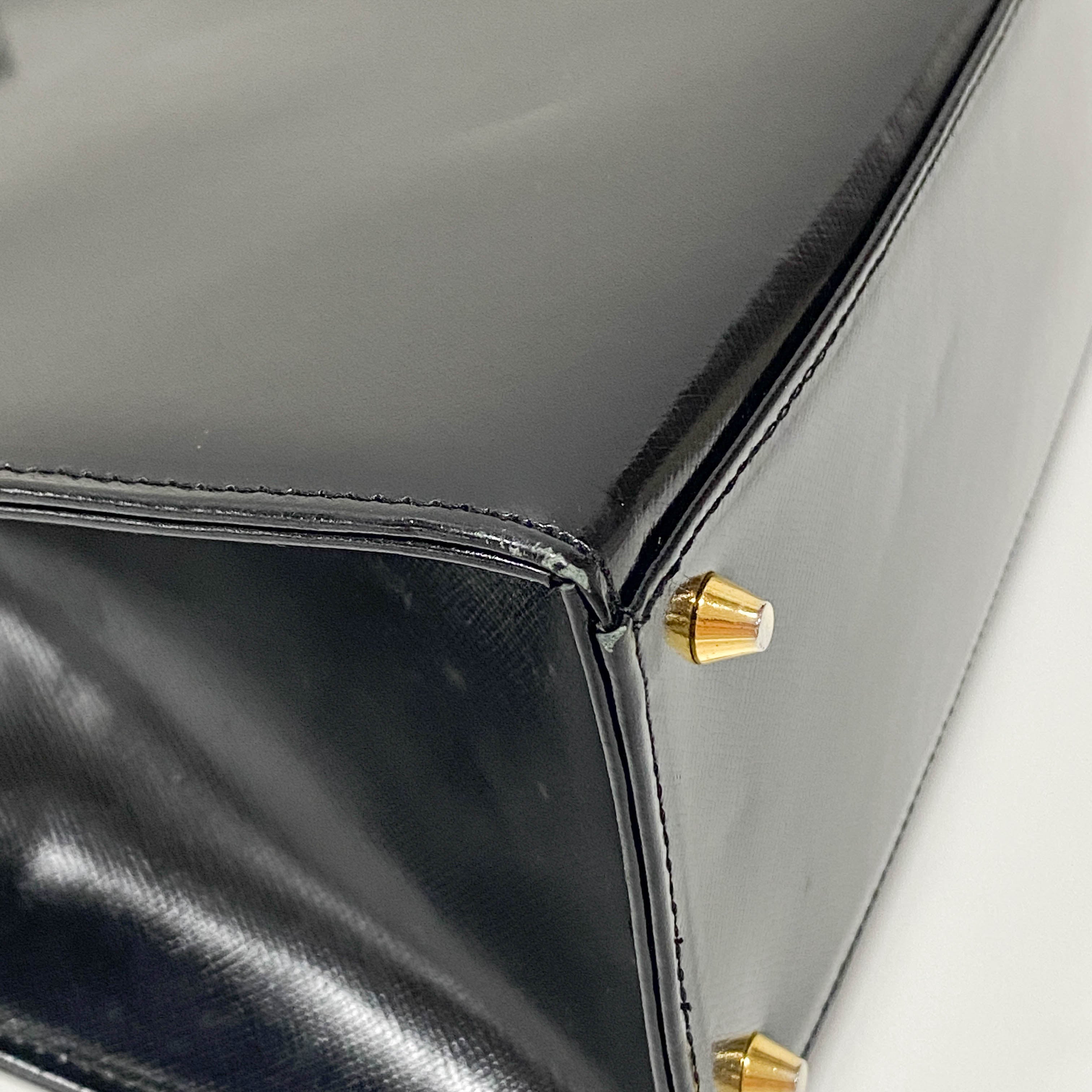 Black Leather Shoulder Bag