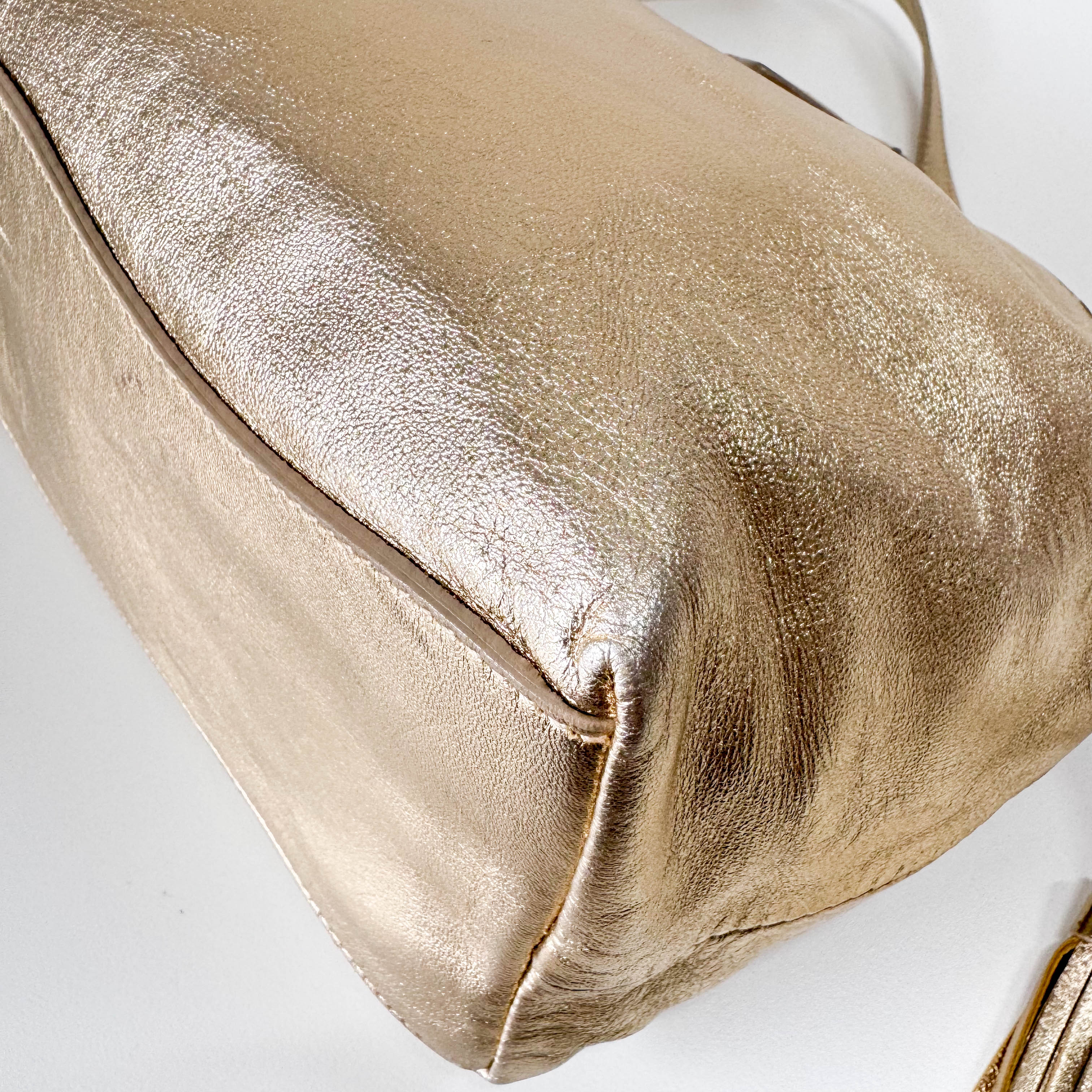 Gold Leather Handbag