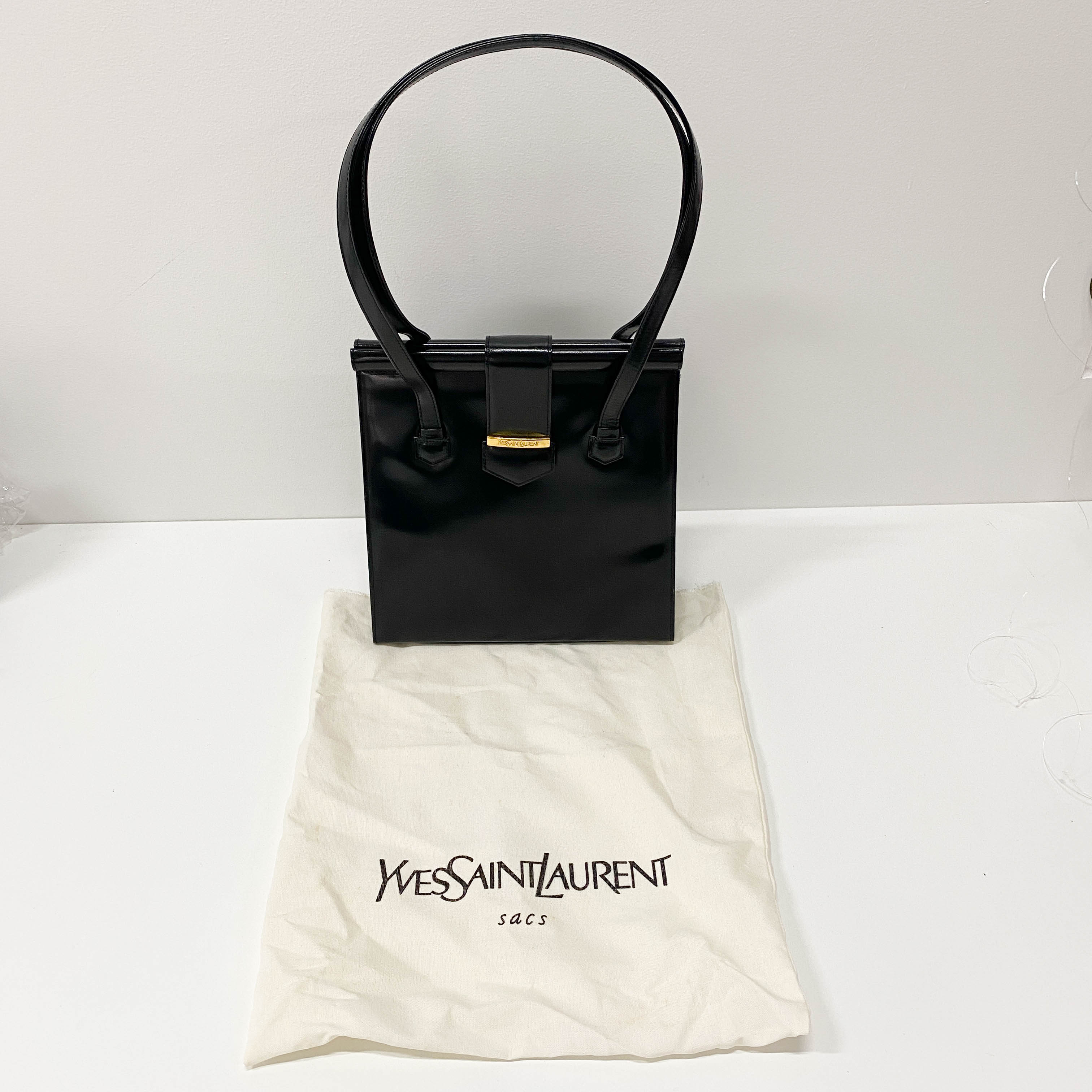 Black Leather Shoulder Bag