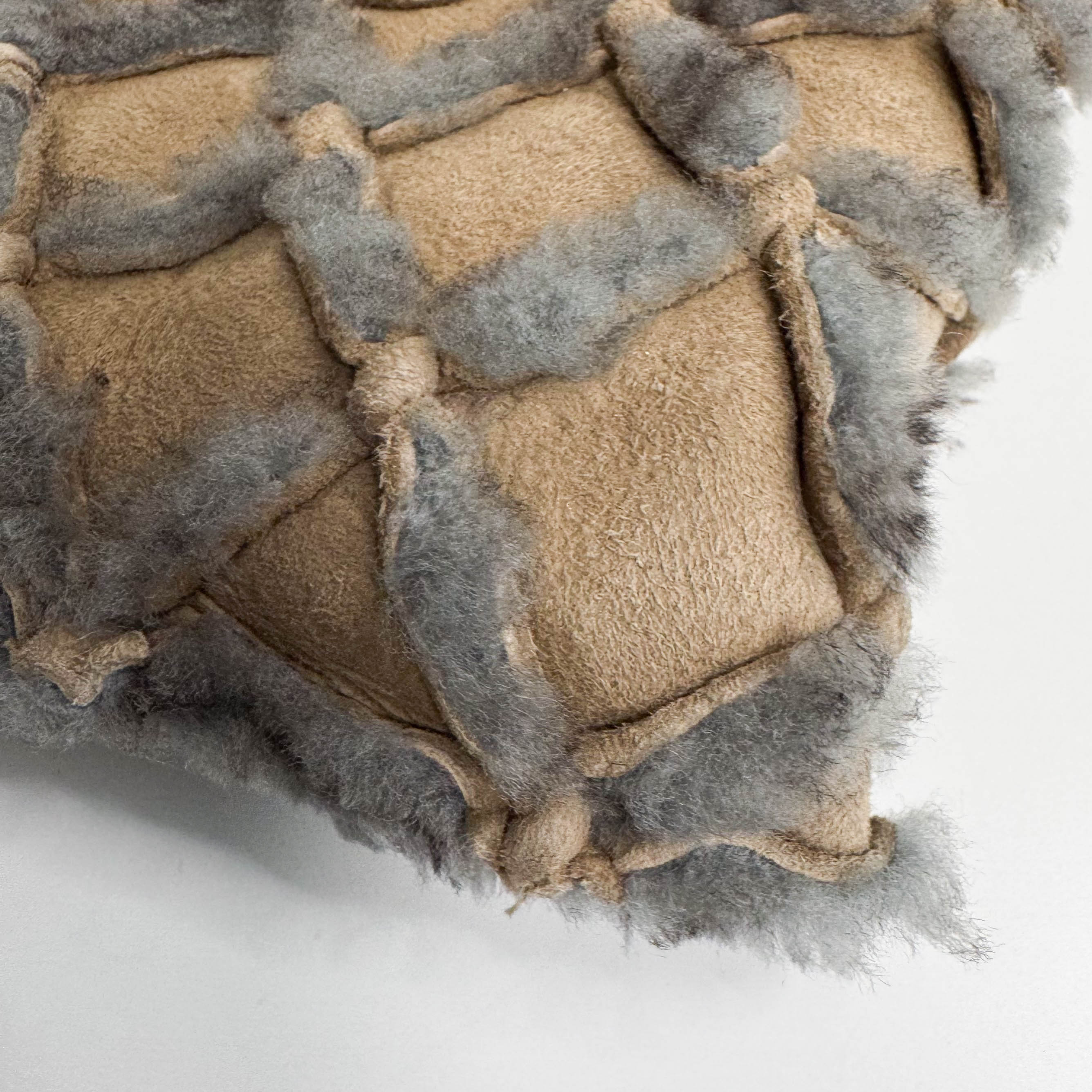 Bottega Veneta Intrecciato Grey & Brown Suede Shoulder Bag