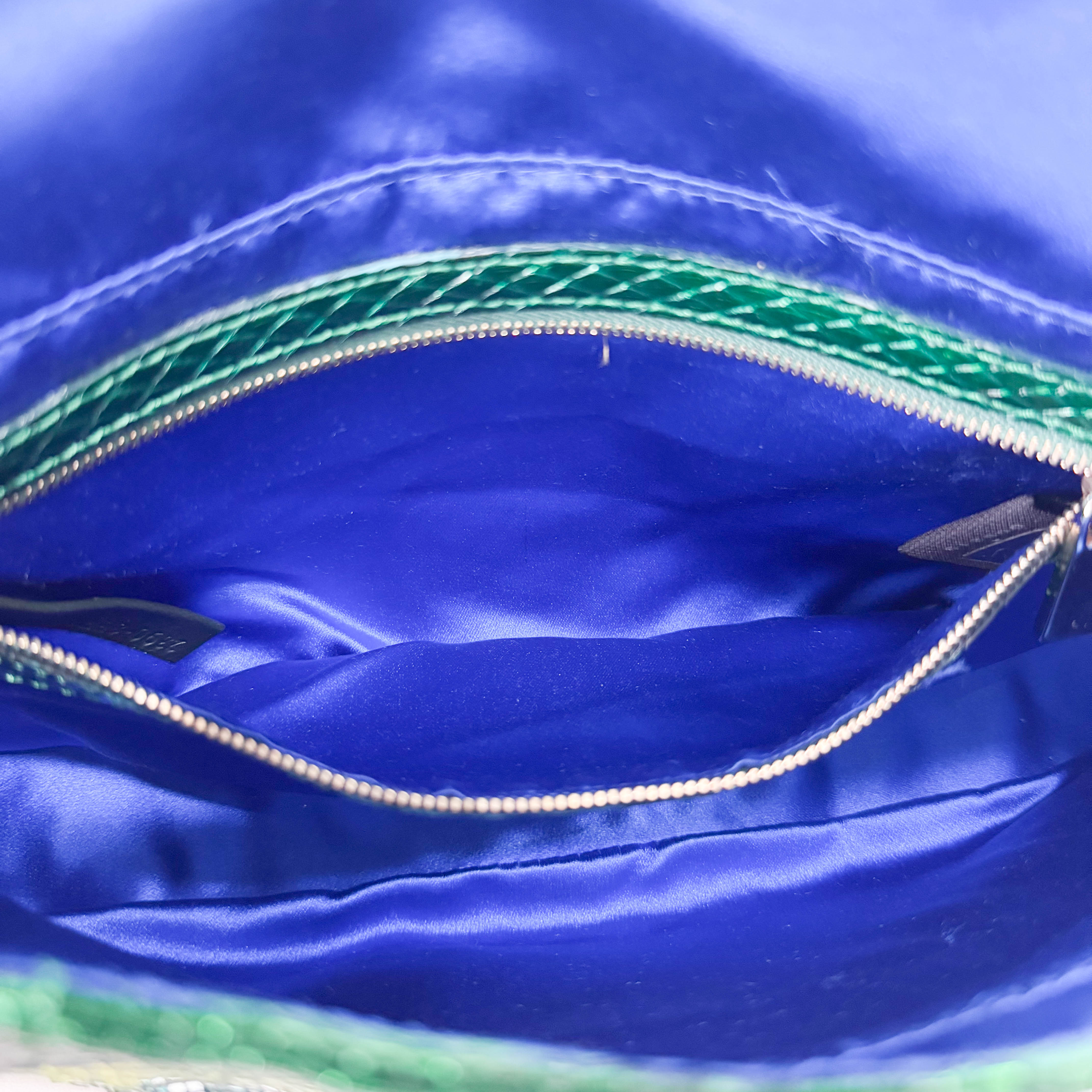 Limited Edition Baguette Green Beads With Charms Shoulder Bag