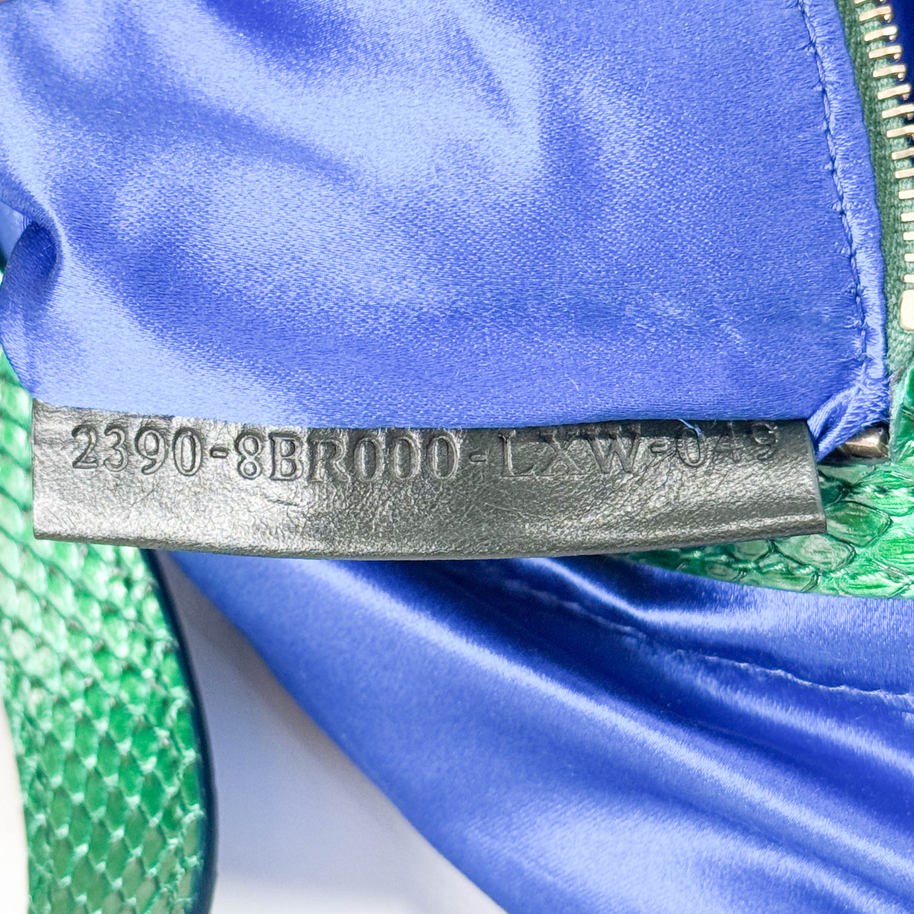 Limited Edition Baguette Green Beads With Charms Shoulder Bag