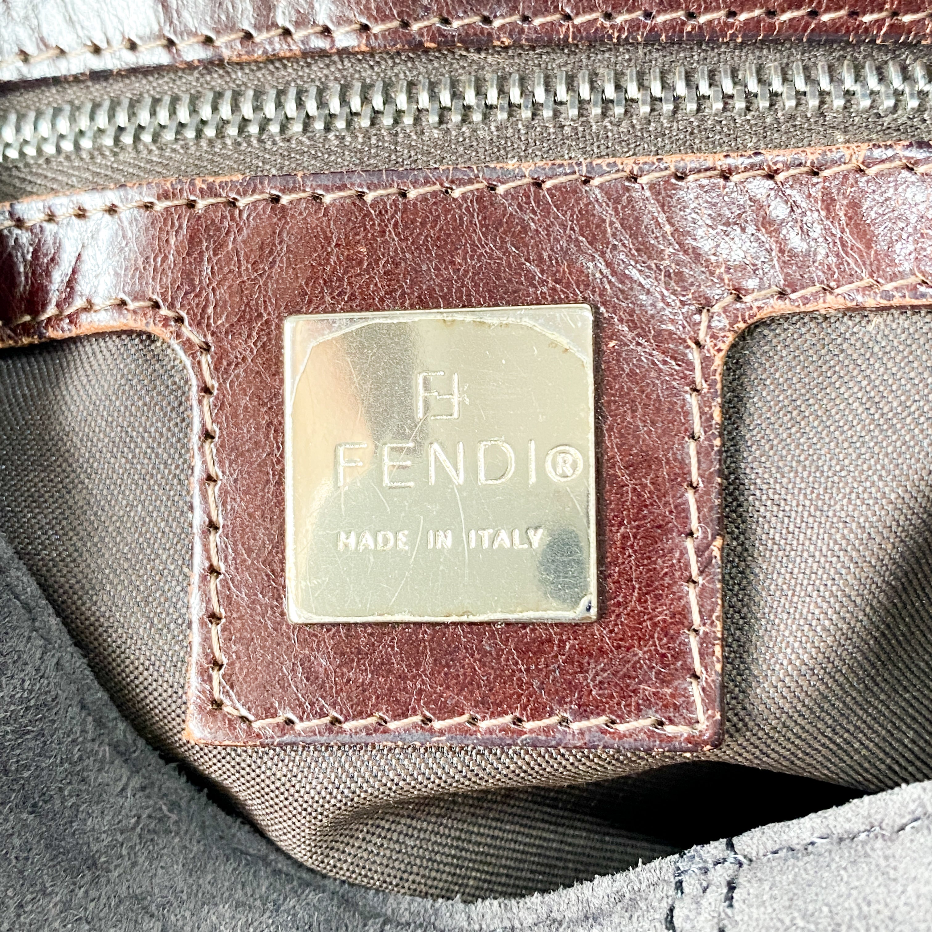 Mamma Baguette Grey Suede Shoulder Bag