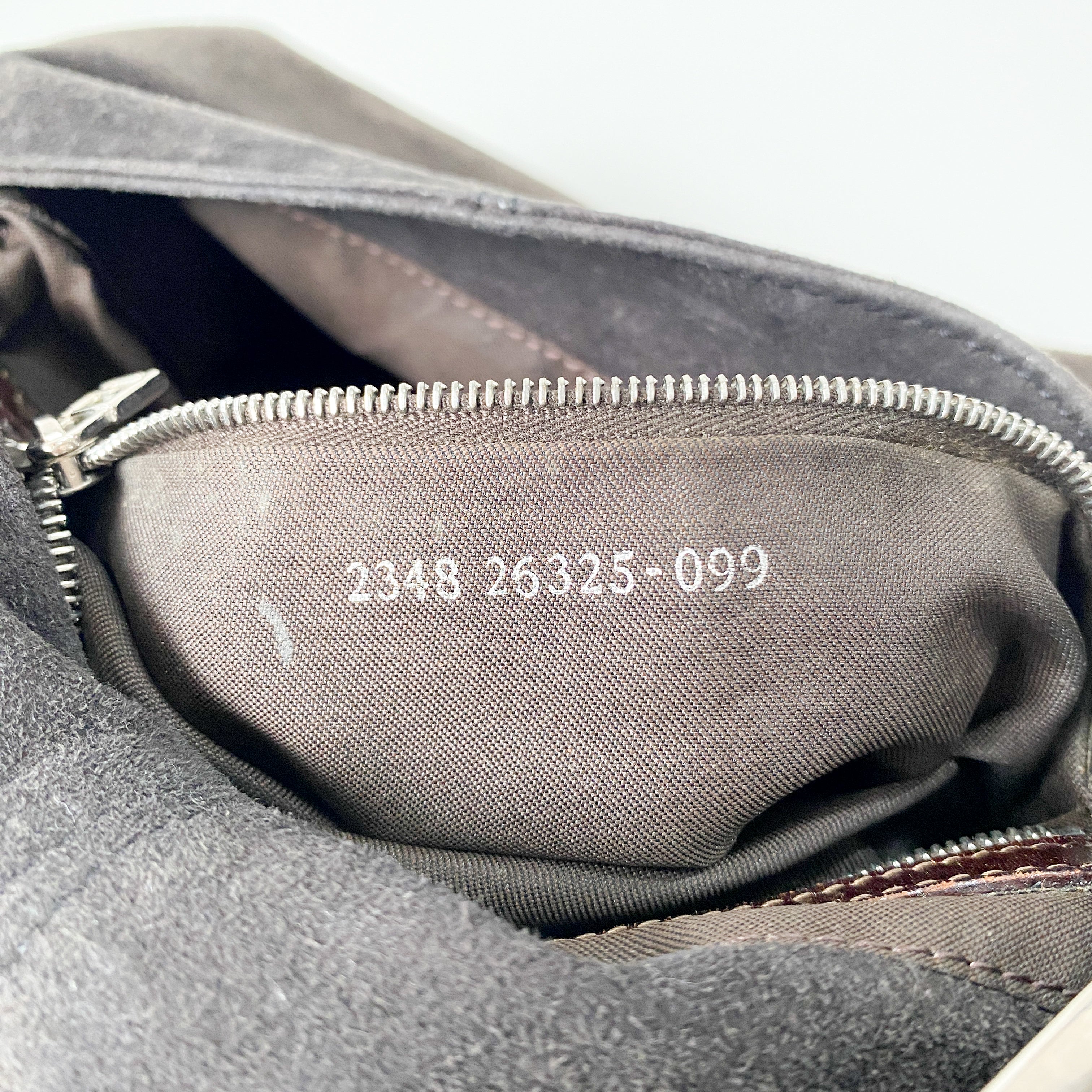 Mamma Baguette Grey Suede Shoulder Bag