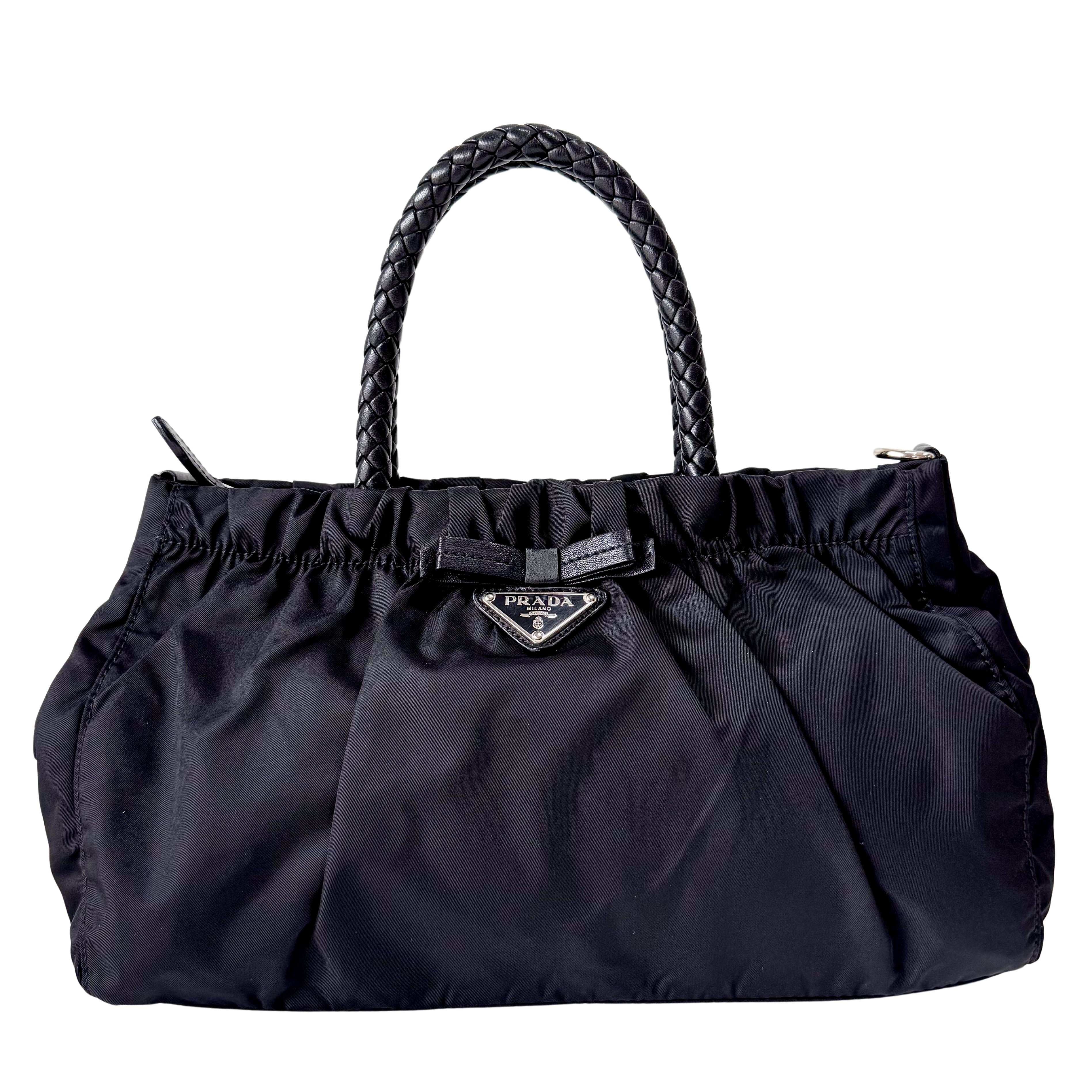 Ribbon Tessuto Nylon Handle Bag