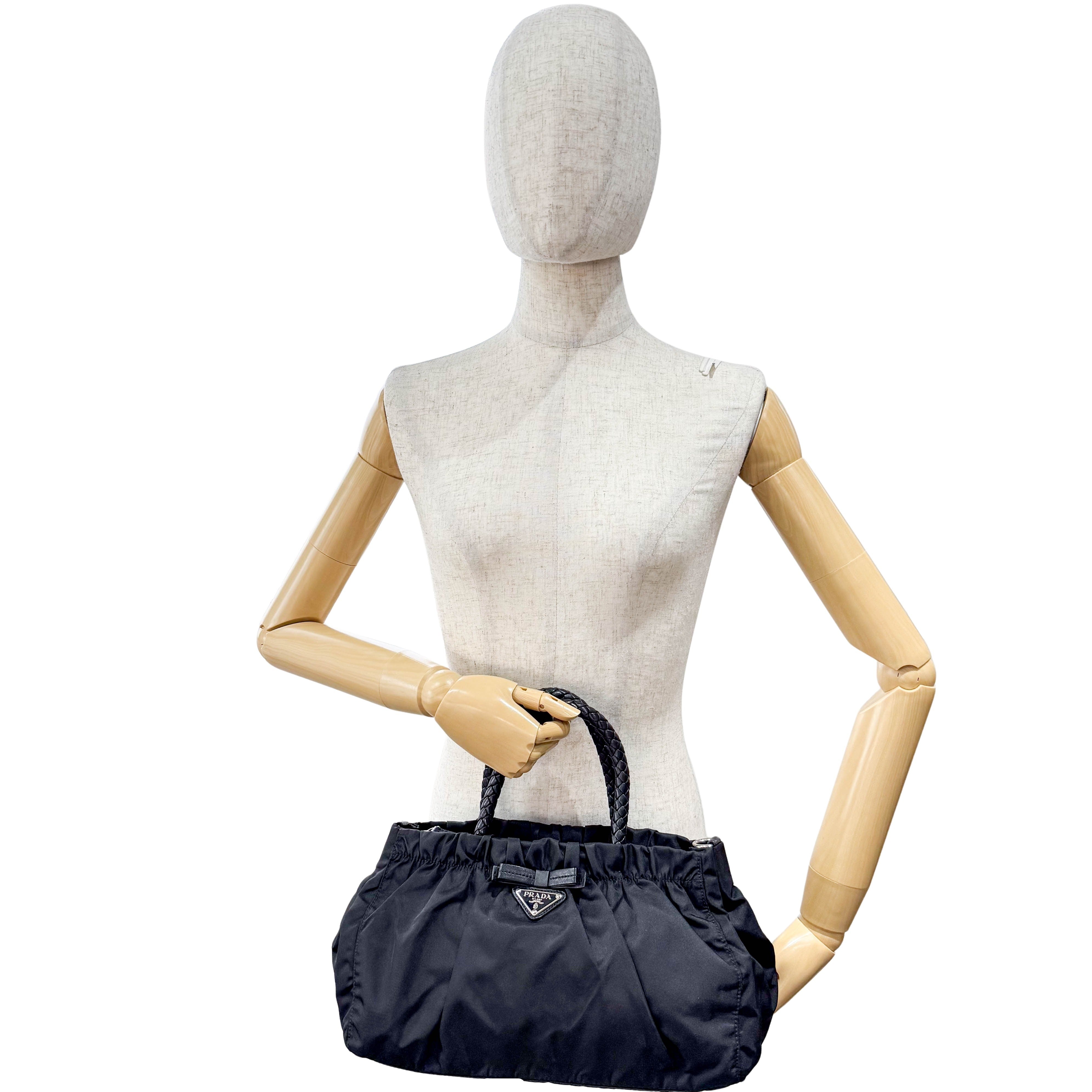 Ribbon Tessuto Nylon Handle Bag