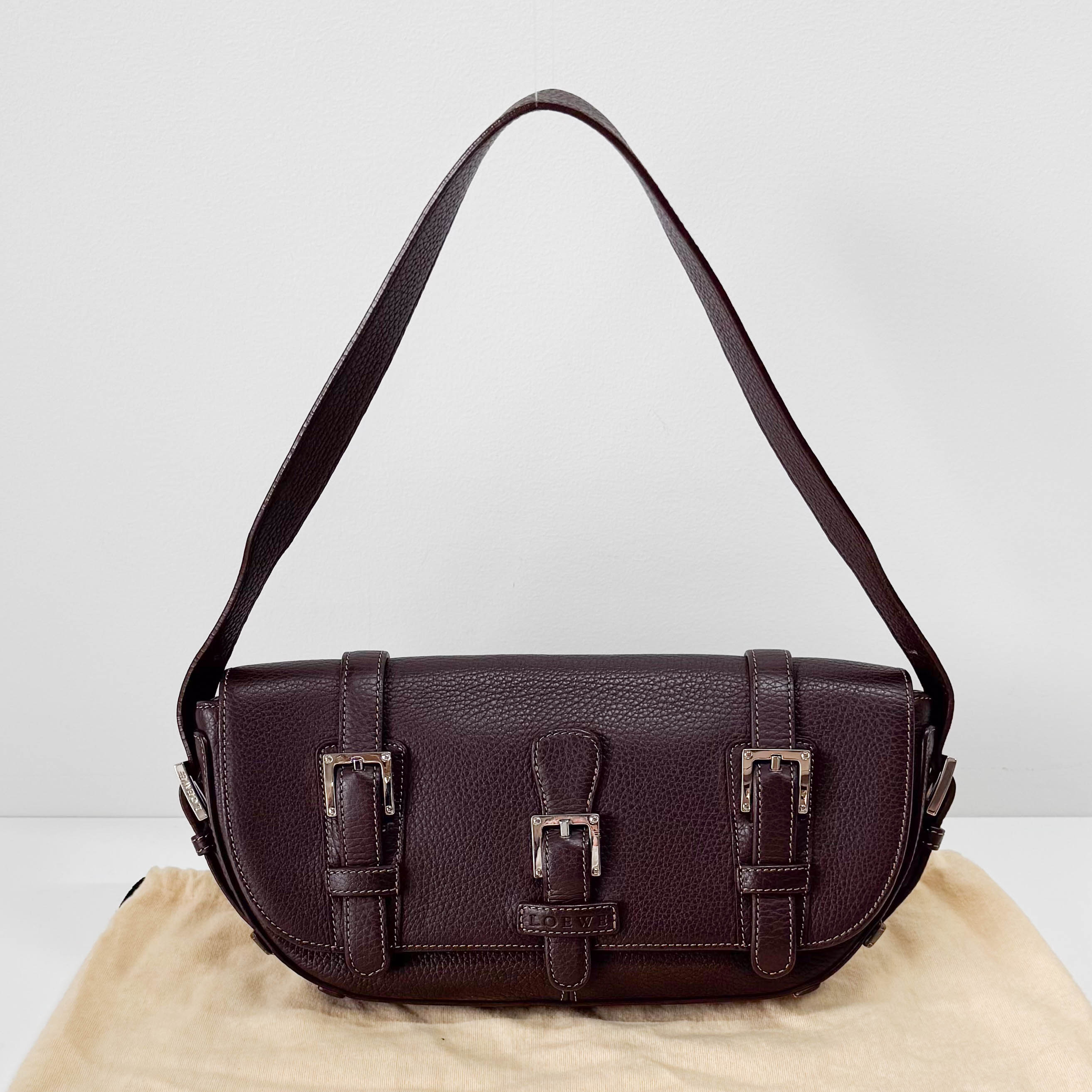 Brown Leather Shoulder Bag