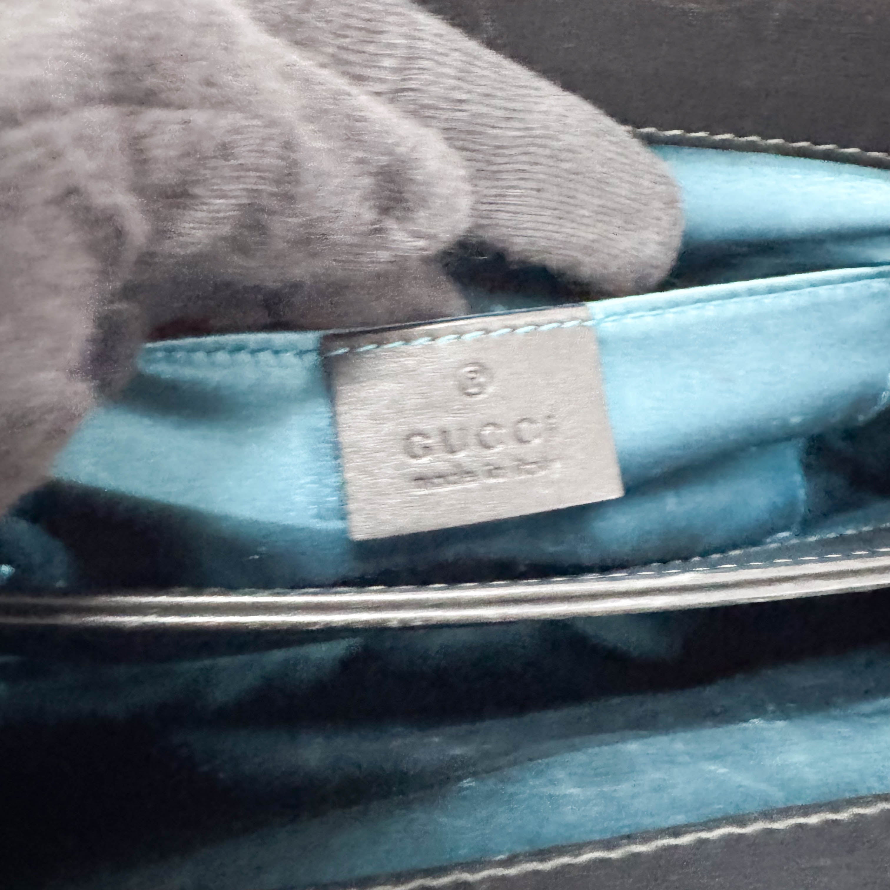 Ophidia Green Suede Gold Chain Shoulder Bag