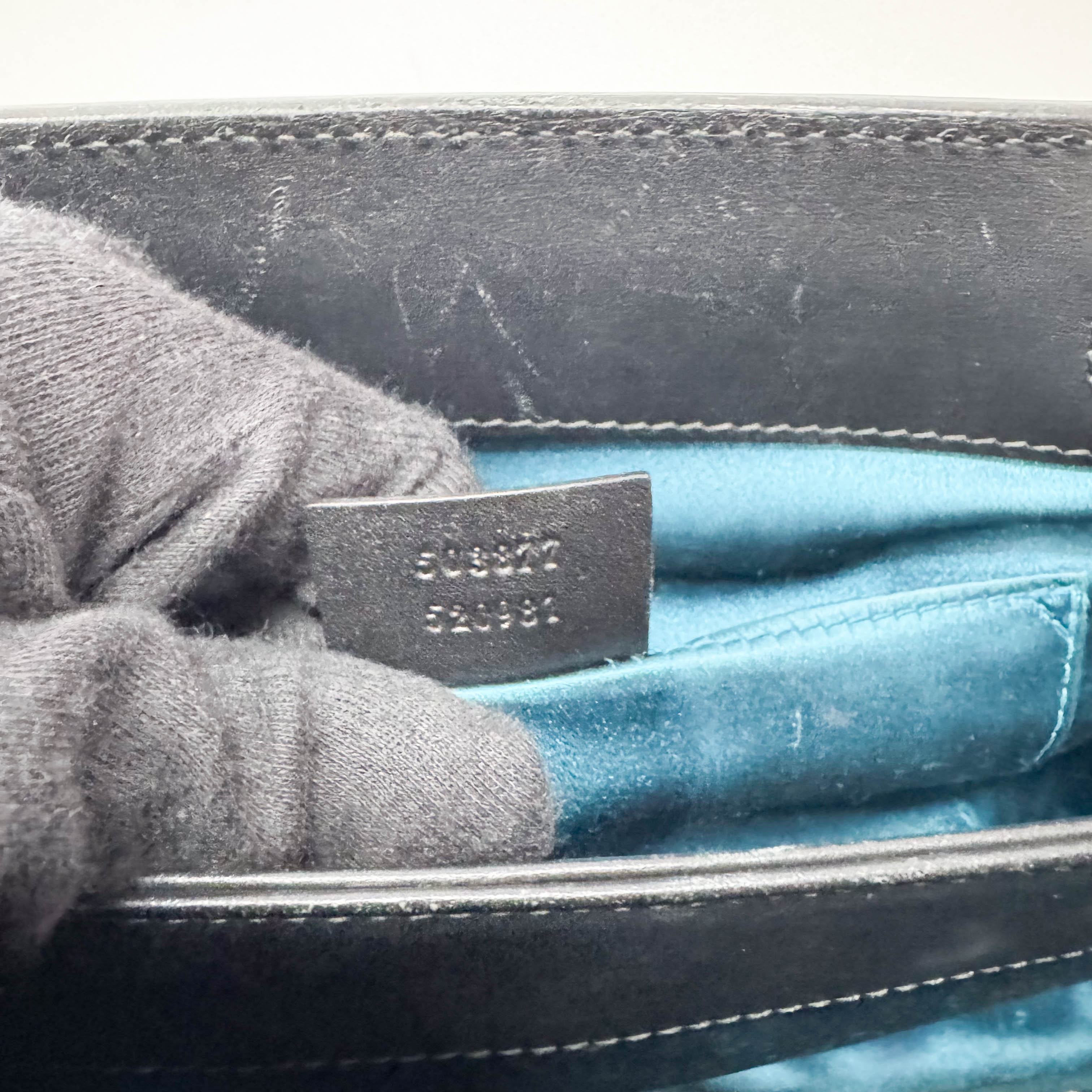 Ophidia Green Suede Gold Chain Shoulder Bag