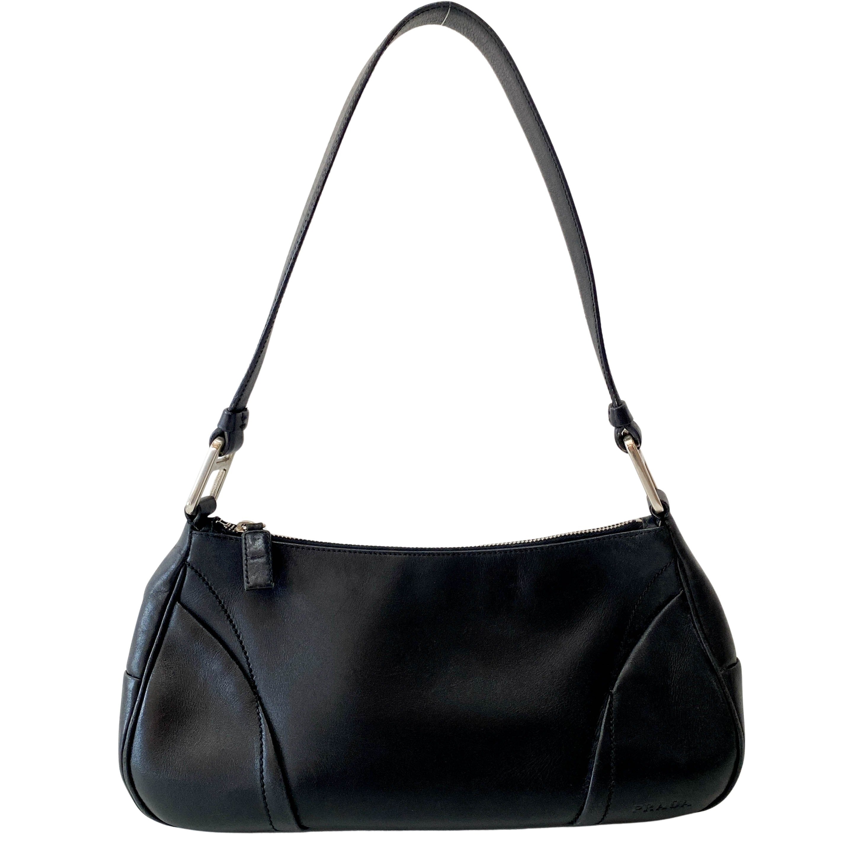 Black Leather Shoulder Bag