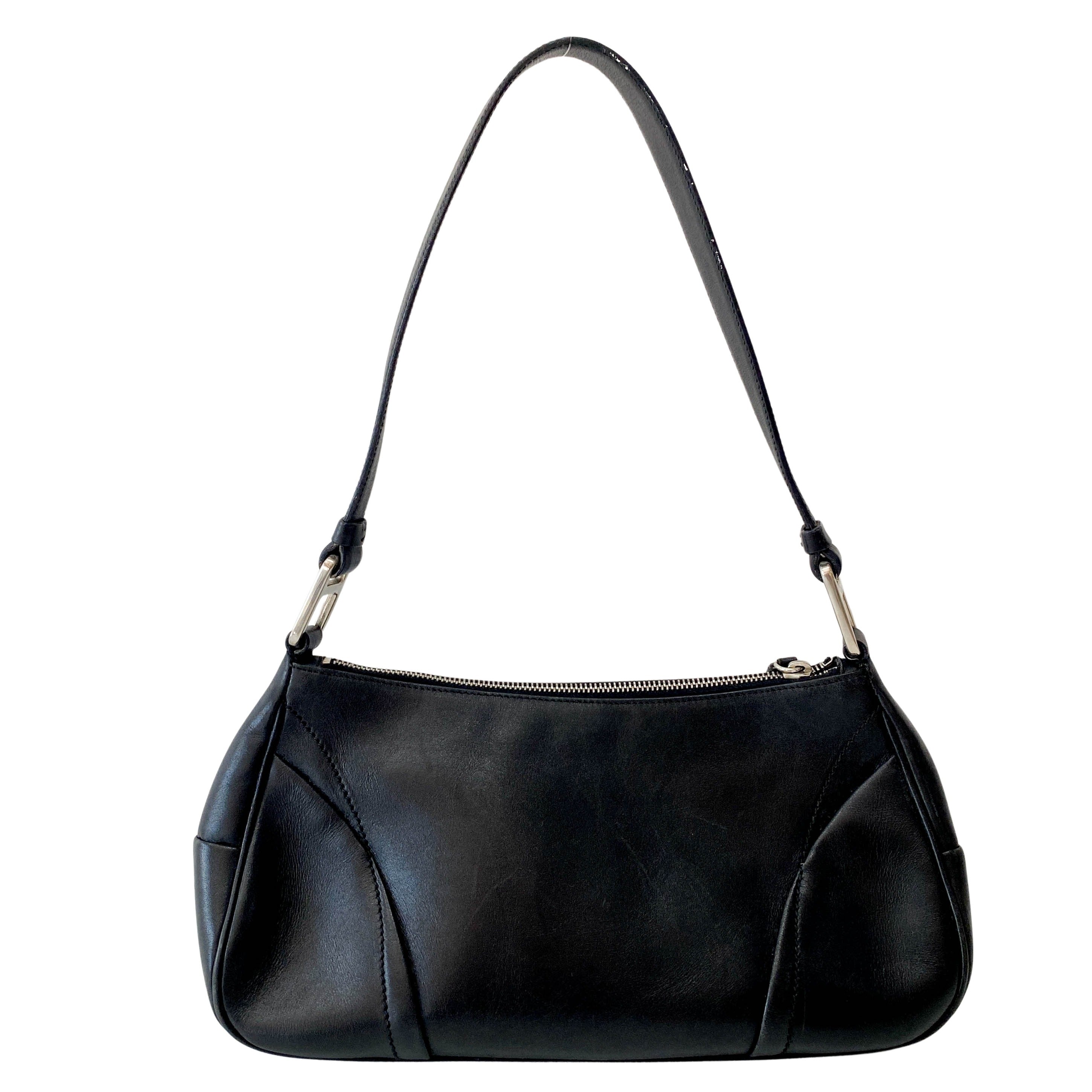 Black Leather Shoulder Bag
