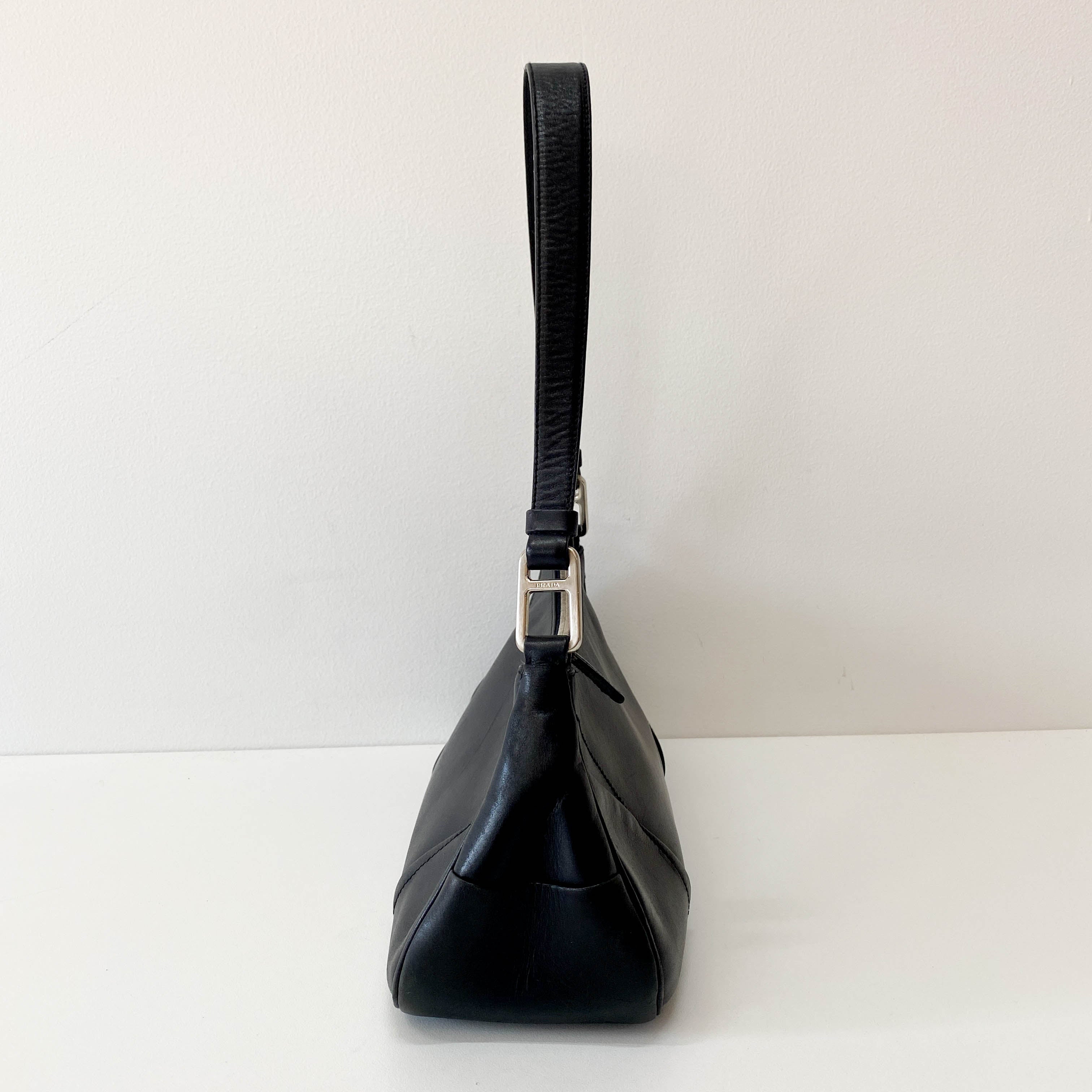 Black Leather Shoulder Bag