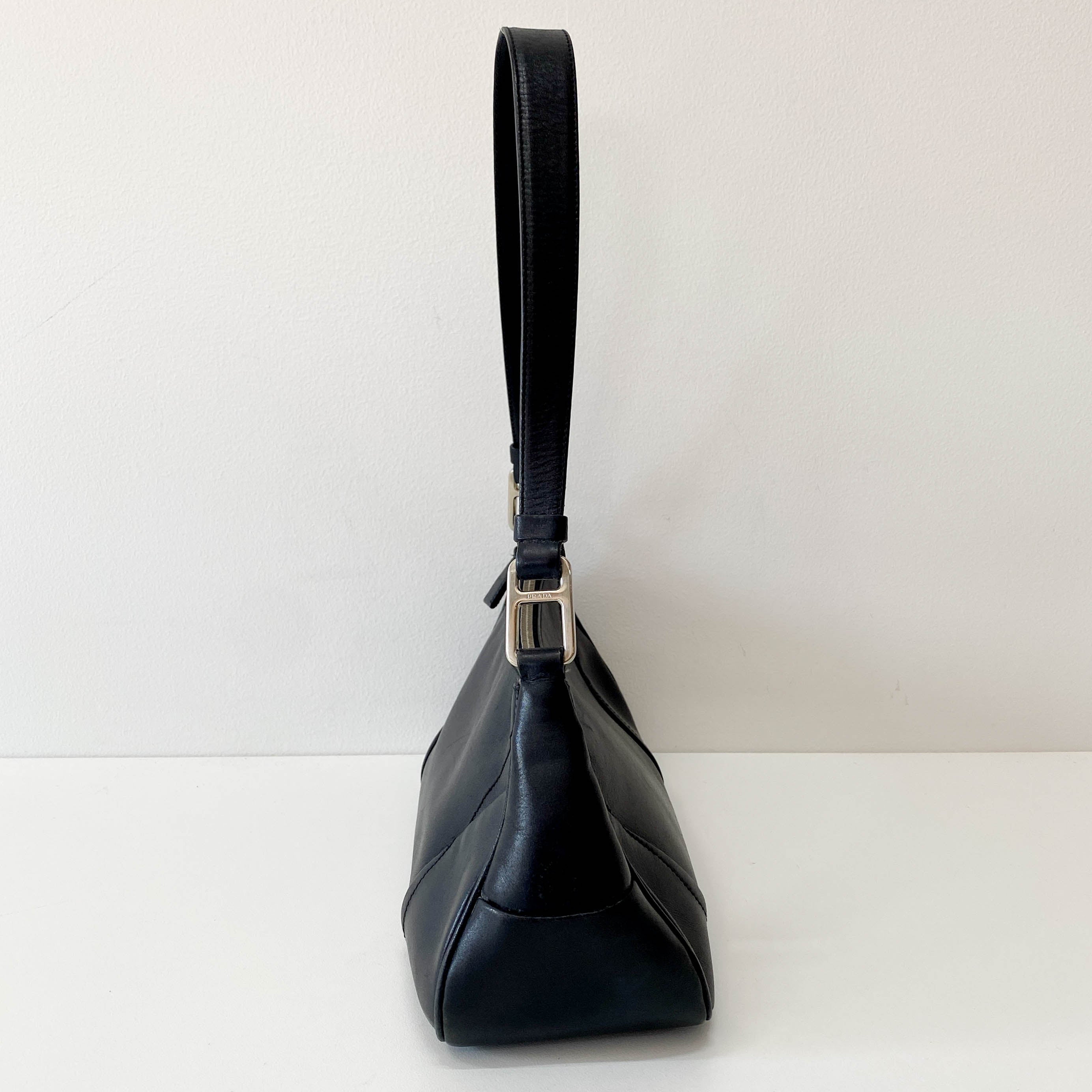 Black Leather Shoulder Bag