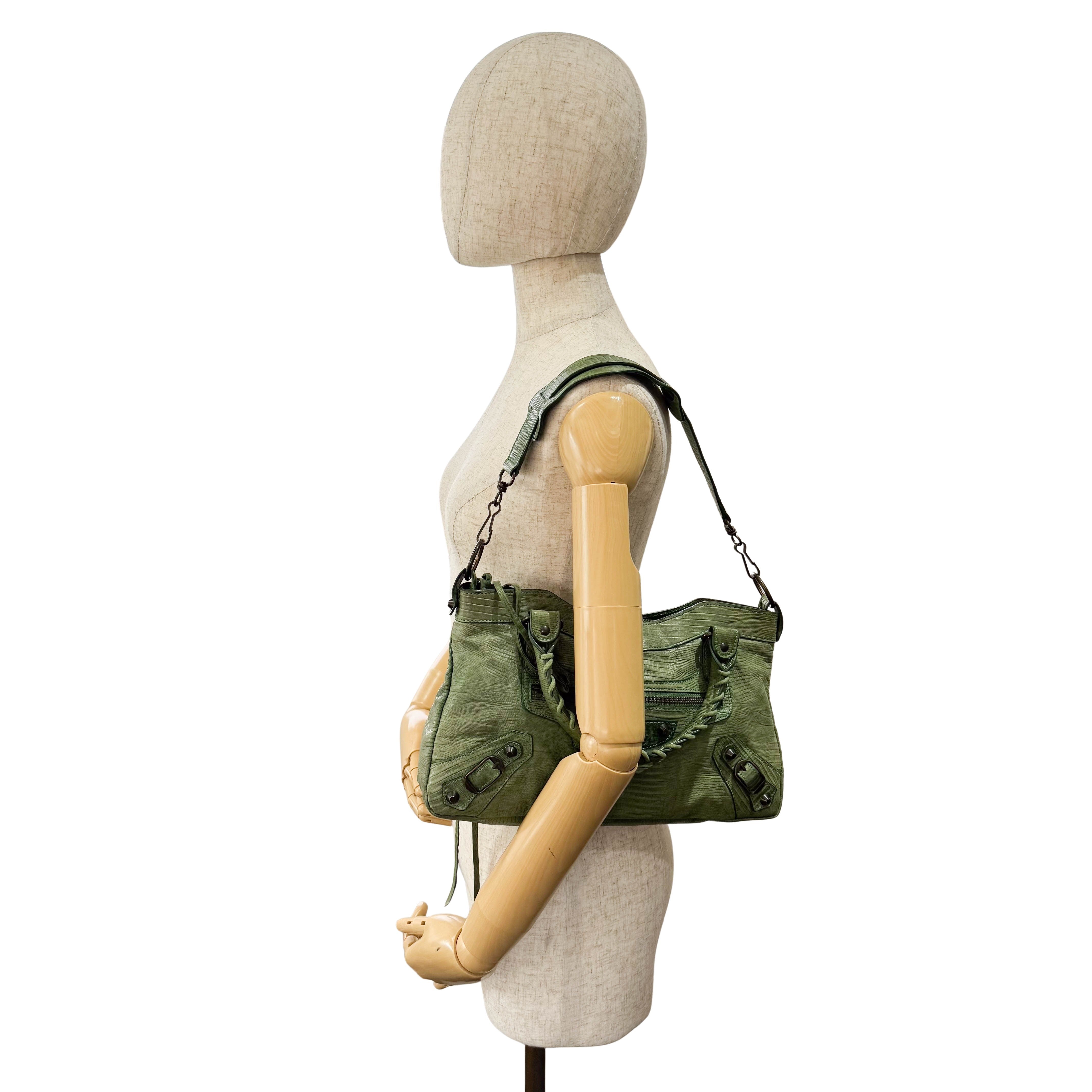 The First Green Leather Bag