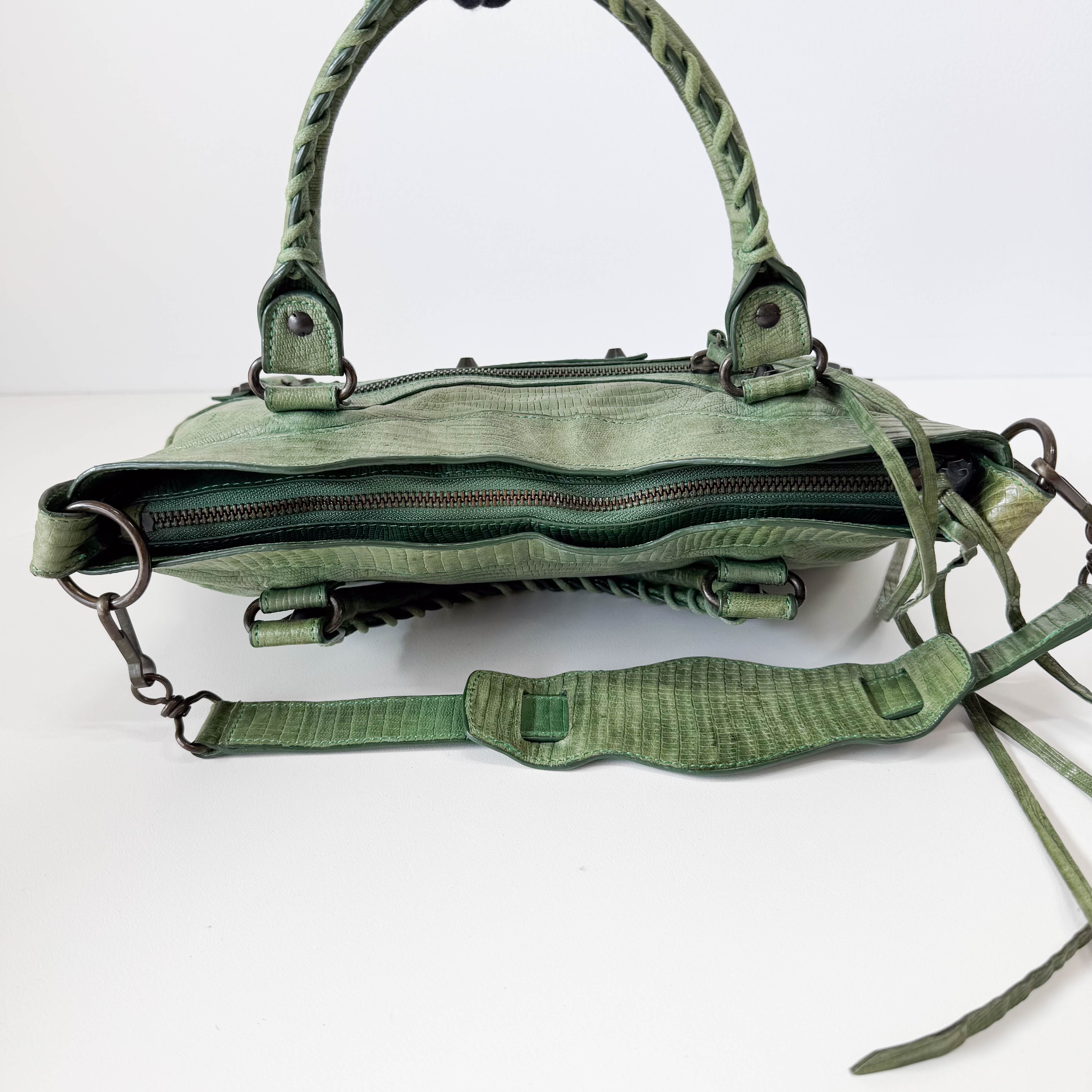 The First Green Leather Bag