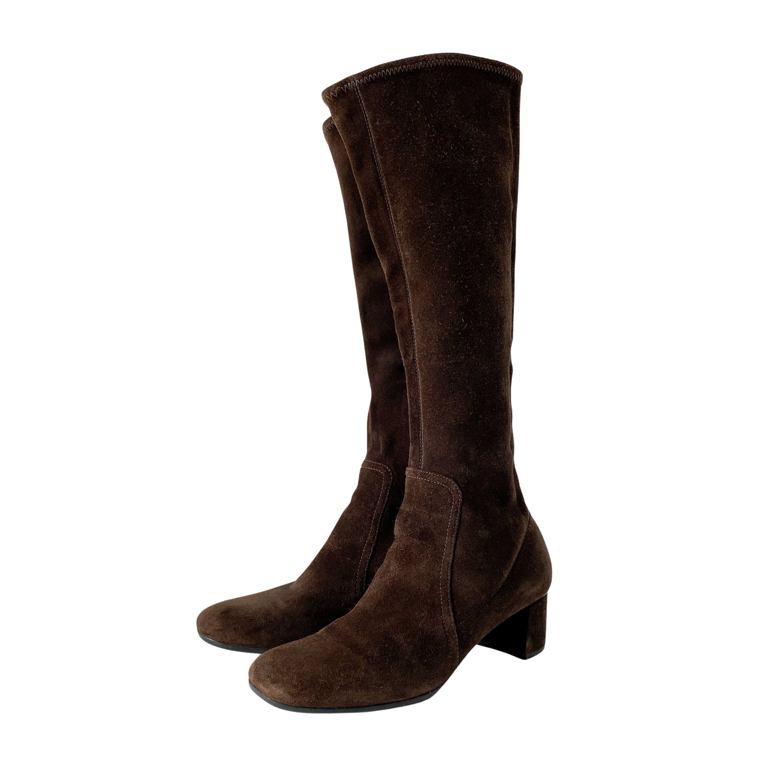 Size 37 Brown Suede Tall Boots