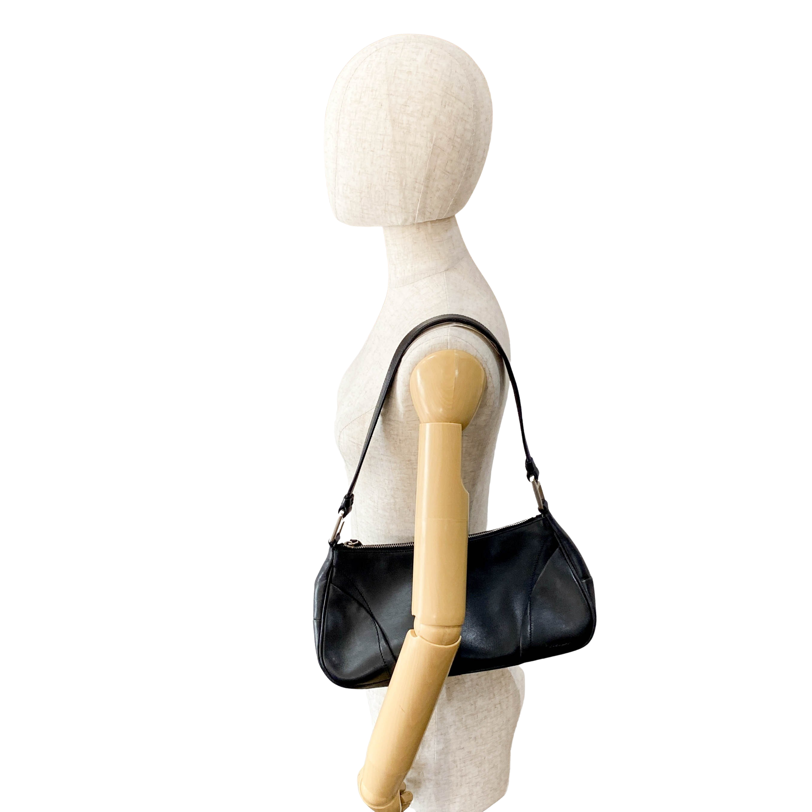 Black Leather Shoulder Bag