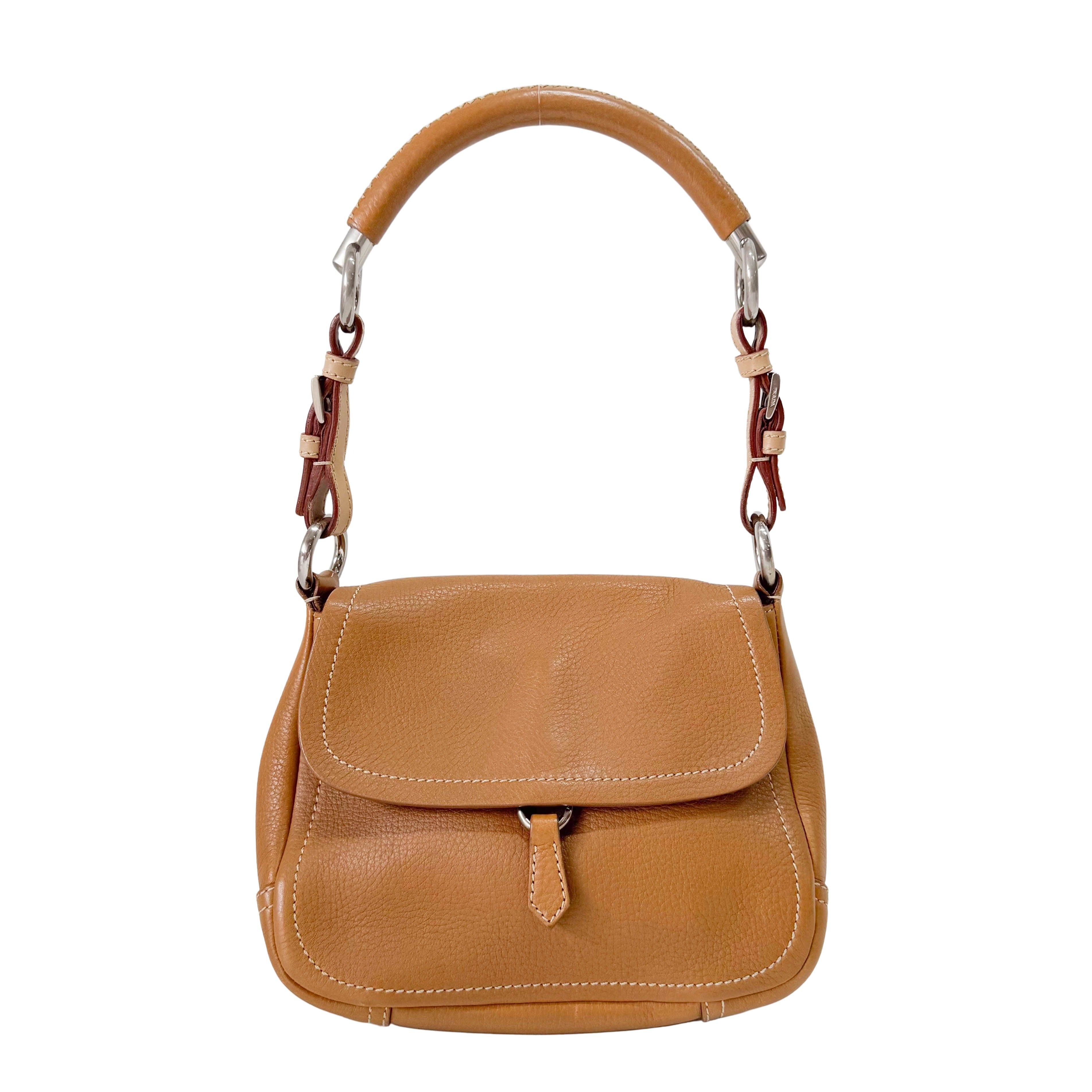 Small Brown Leather Shoulder Bag