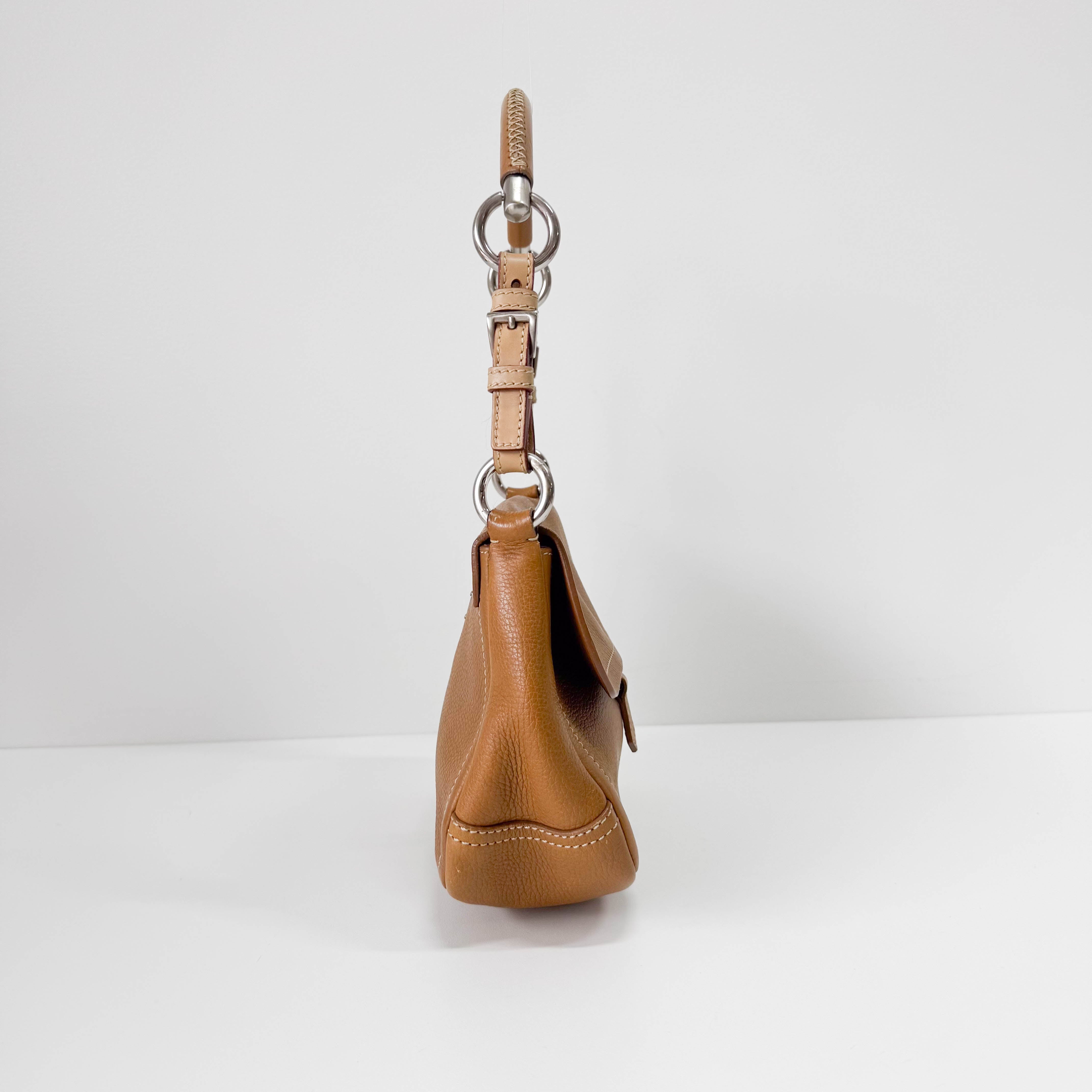 Small Brown Leather Shoulder Bag