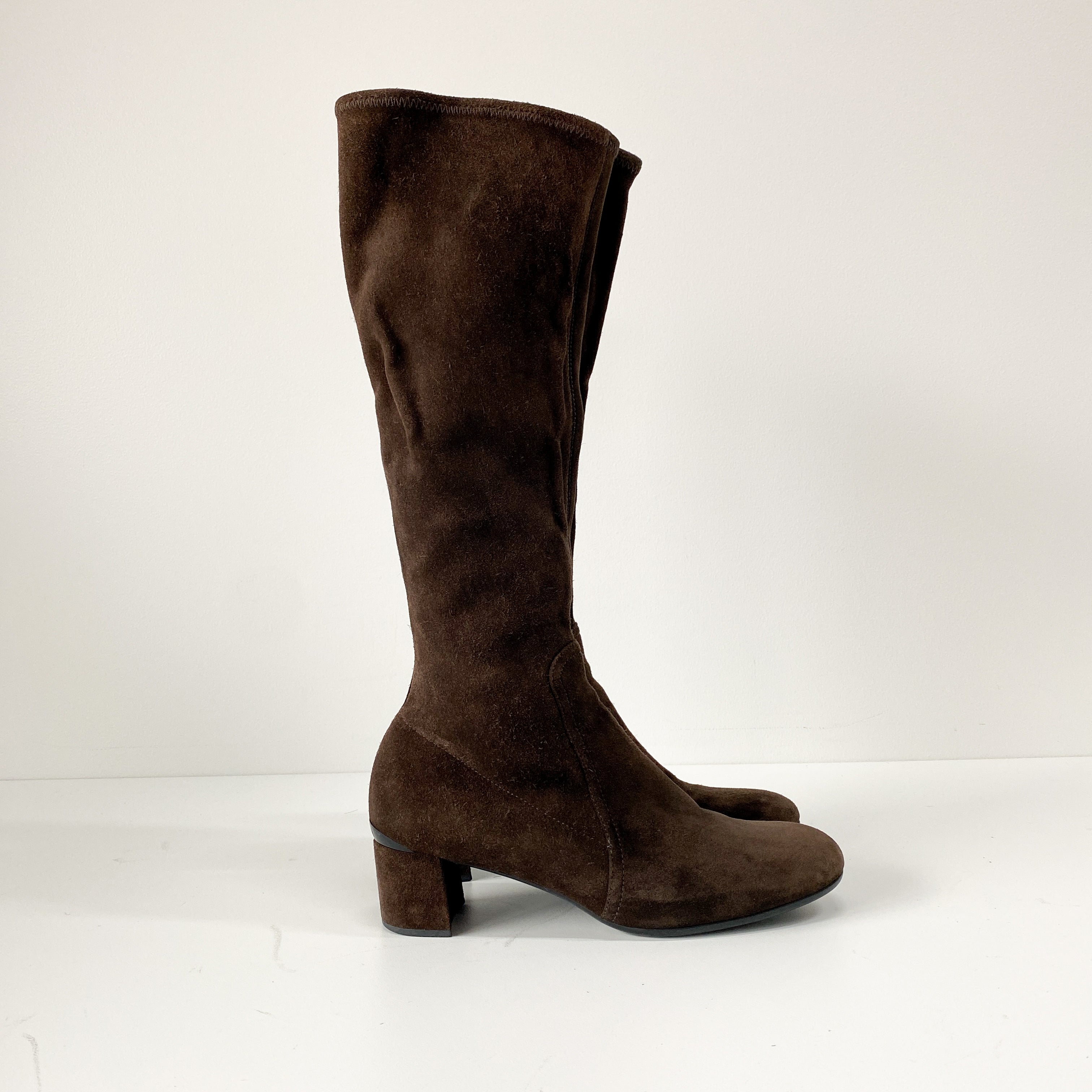 Size 37 Brown Suede Tall Boots