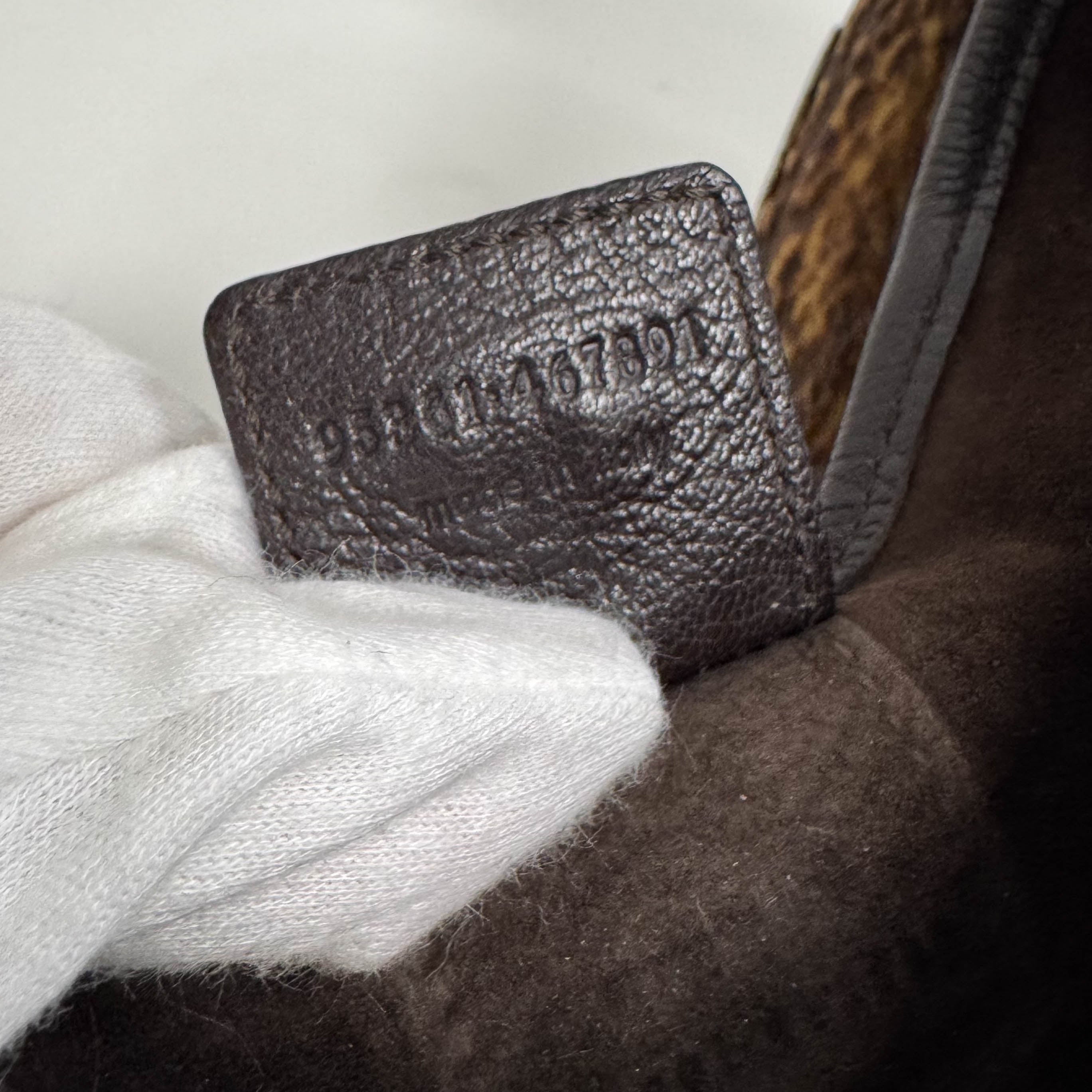 YSL Mombasa Suede and Mink Handle Bag Brown