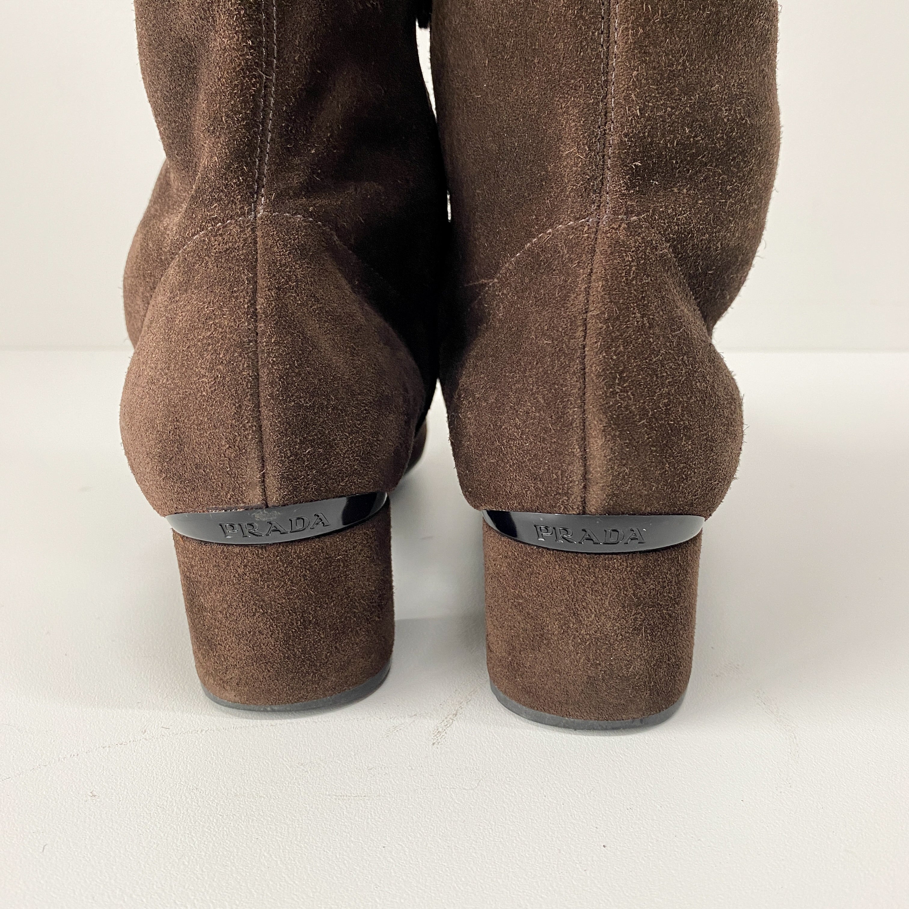 Size 37 Brown Suede Tall Boots