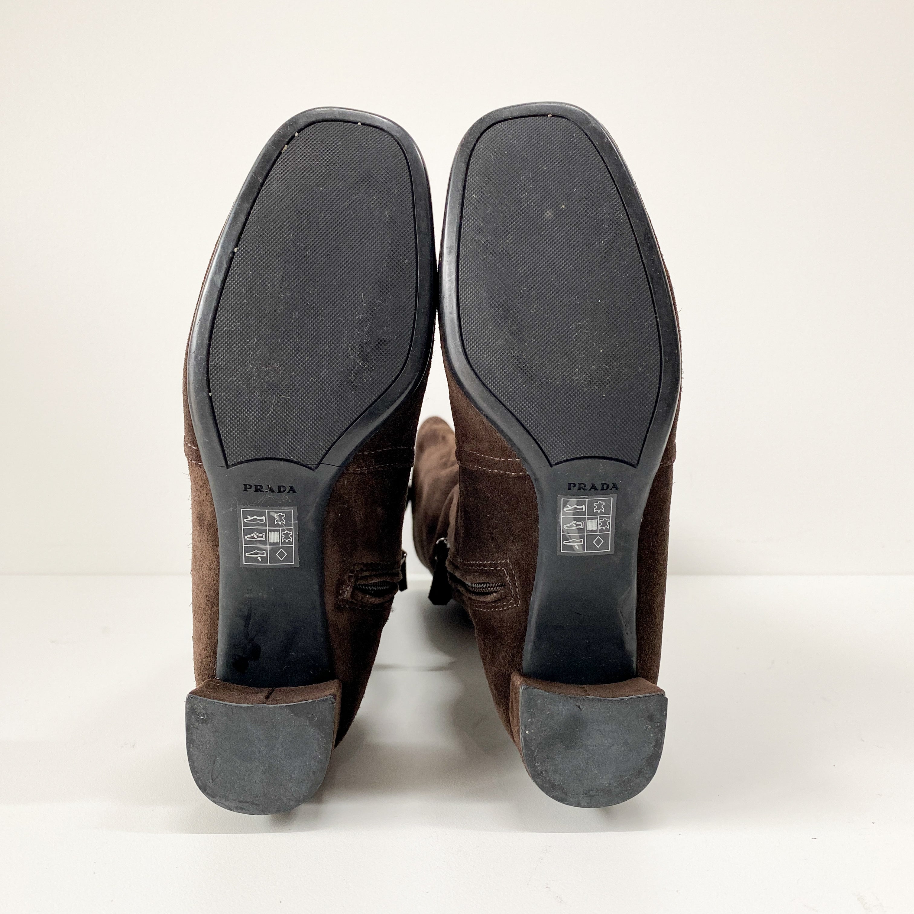 Size 37 Brown Suede Tall Boots