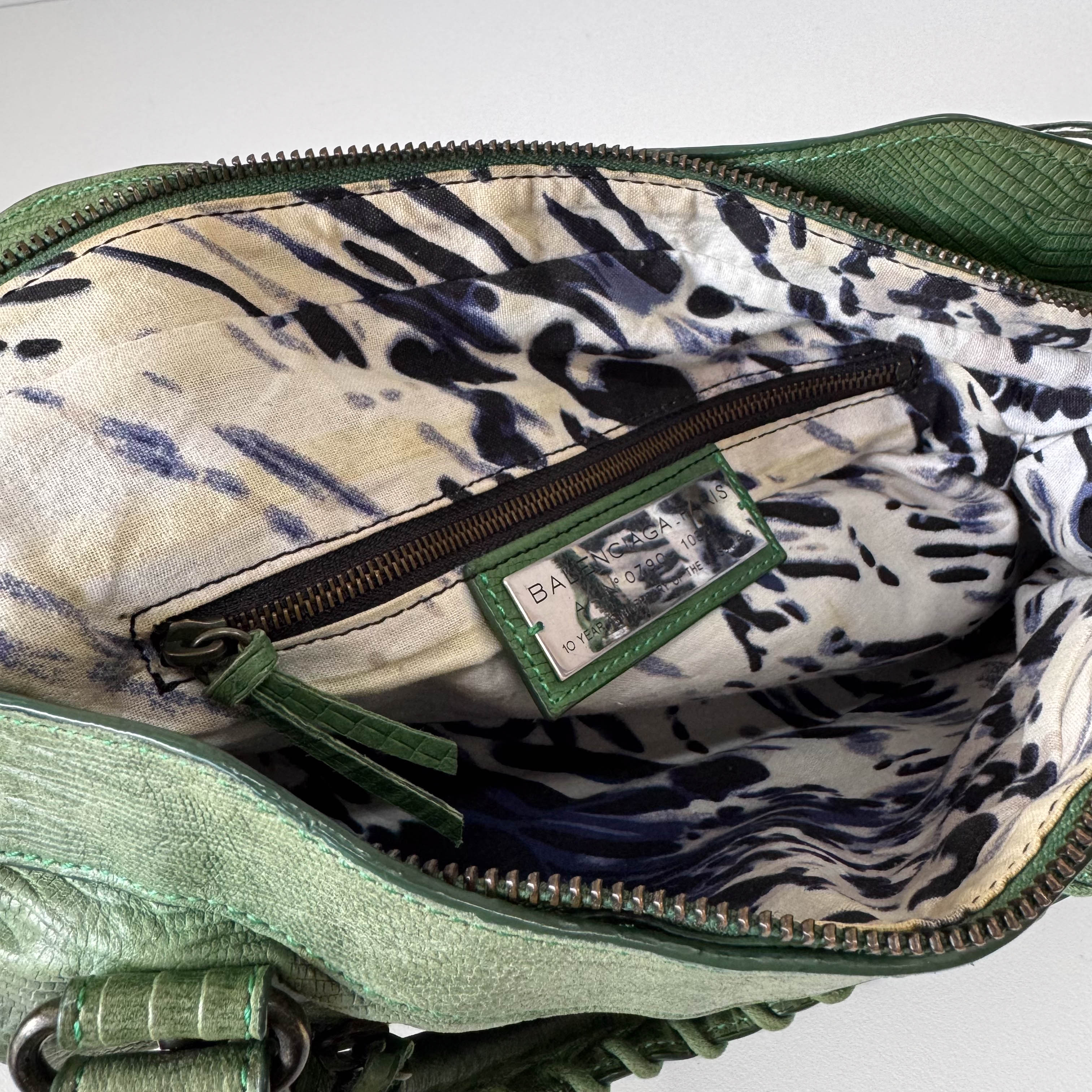 The First Green Leather Bag