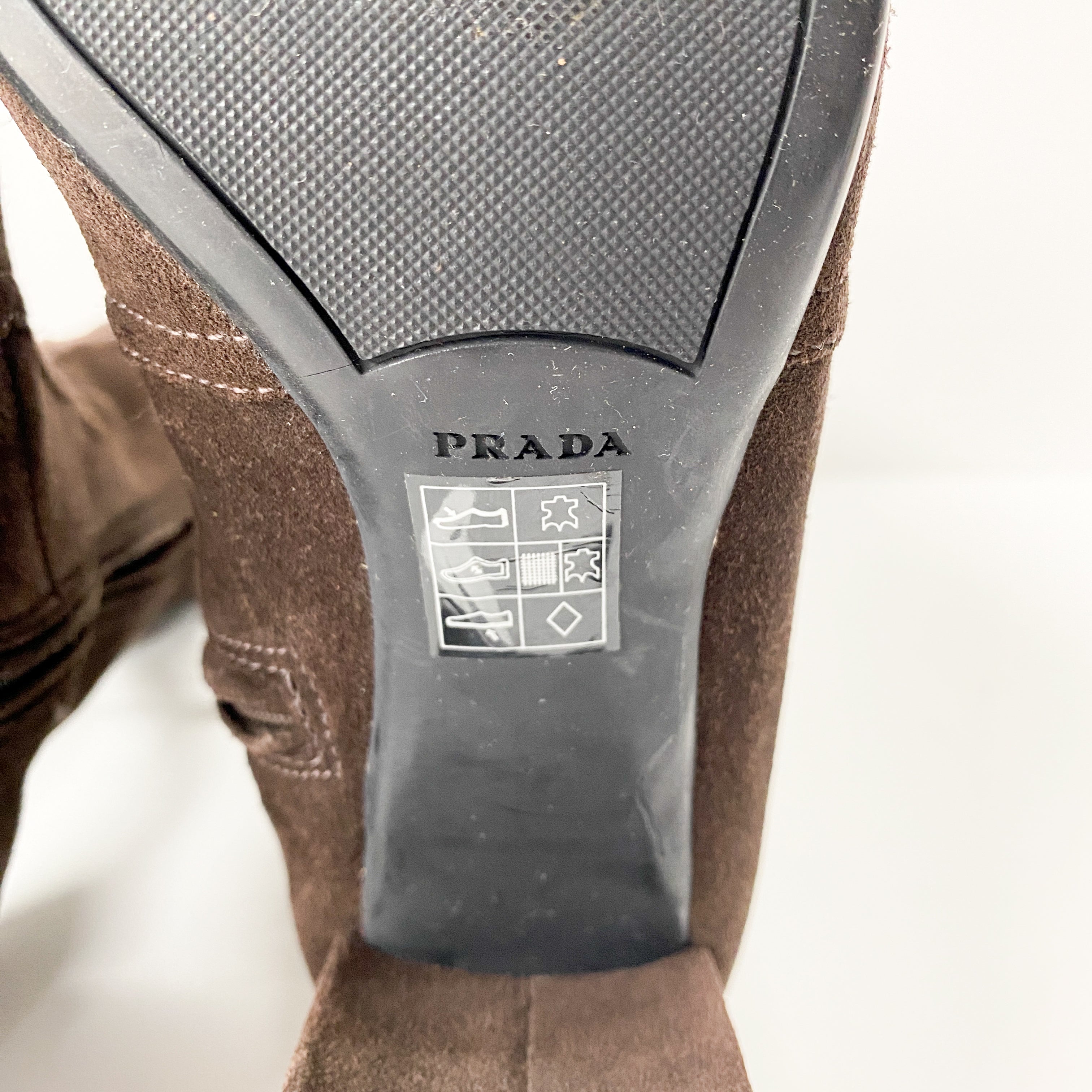 Size 37 Brown Suede Tall Boots